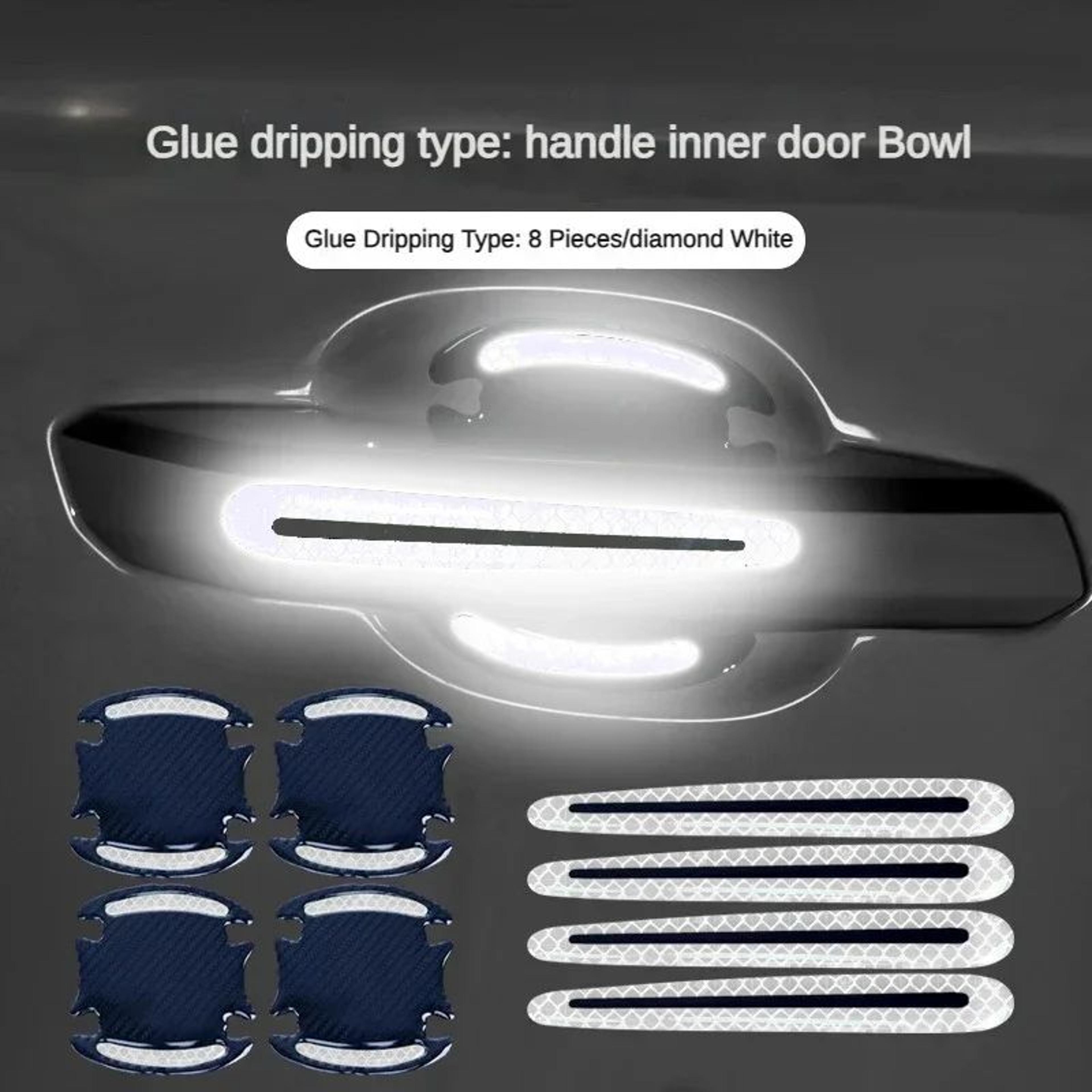 3D Reflective Car Door Handle Protector Stickers Anti Scratch Door Handle Guard 9