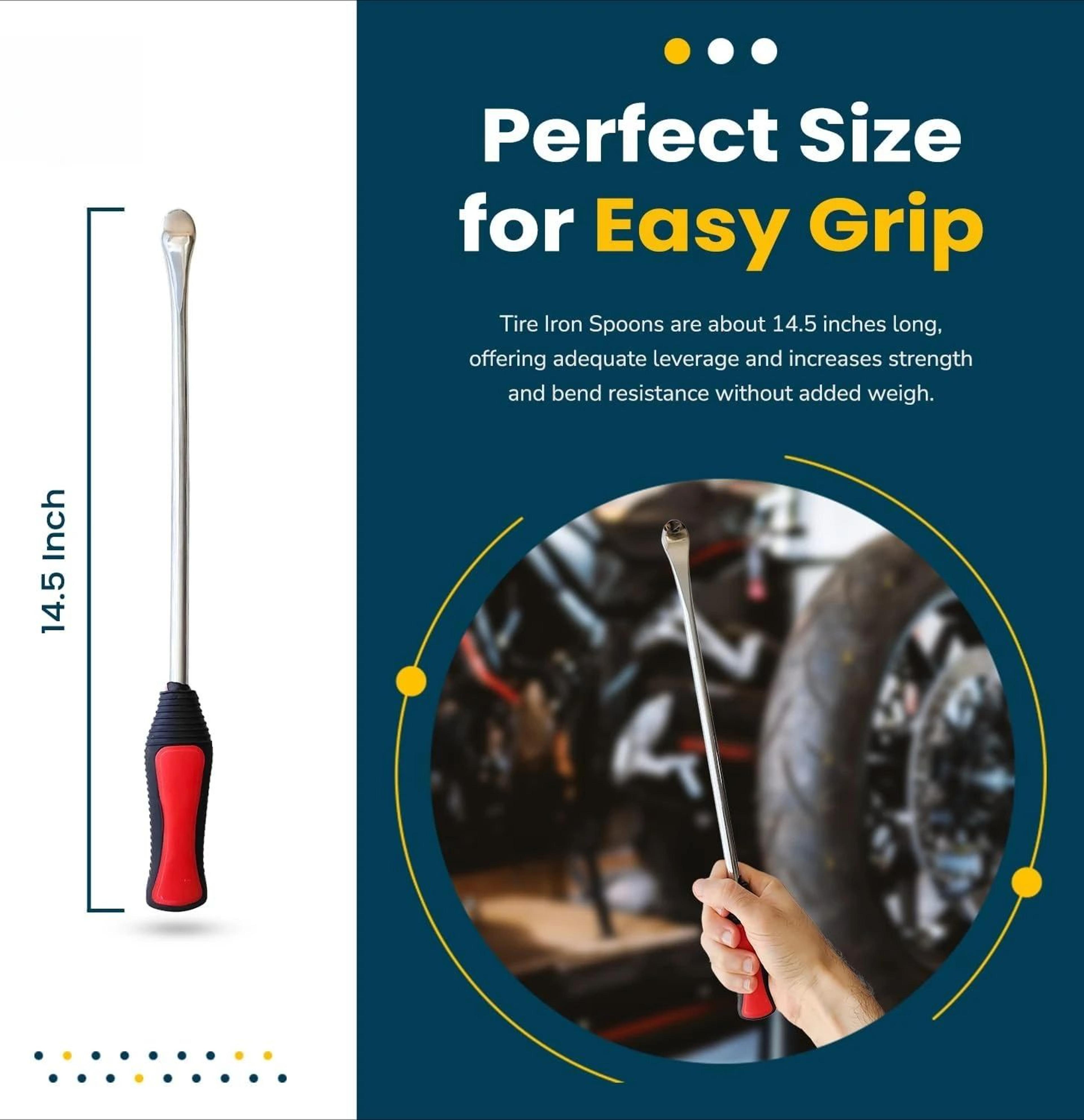 Heavy Duty Tire Changing Lever Tool Set Tire Spoon Pry Bar For Car Motorcycle And Bicycle 3