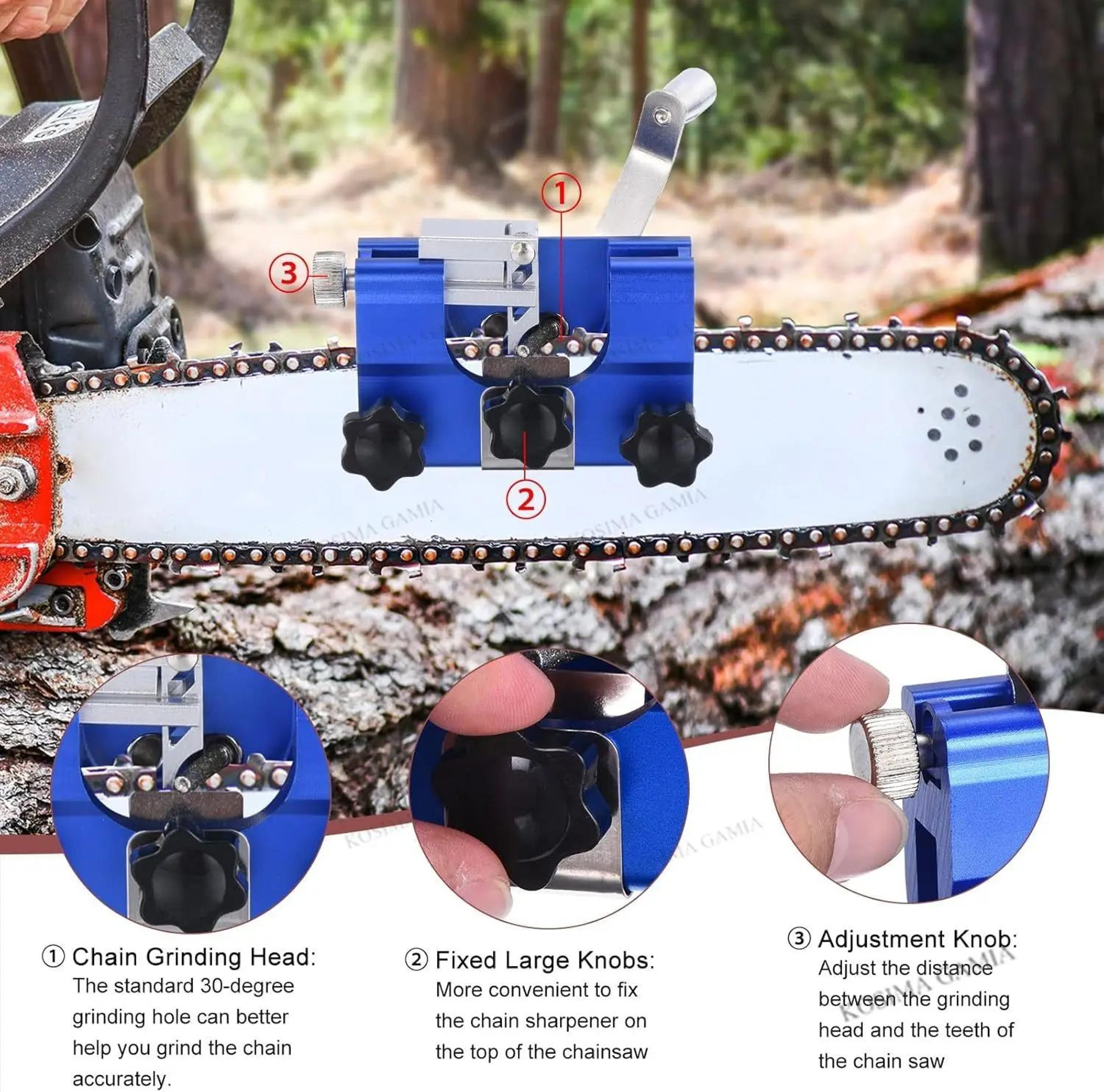 Portable Chainsaw Sharpener Kit Aluminum Alloy Chain Sharpening Tool 3