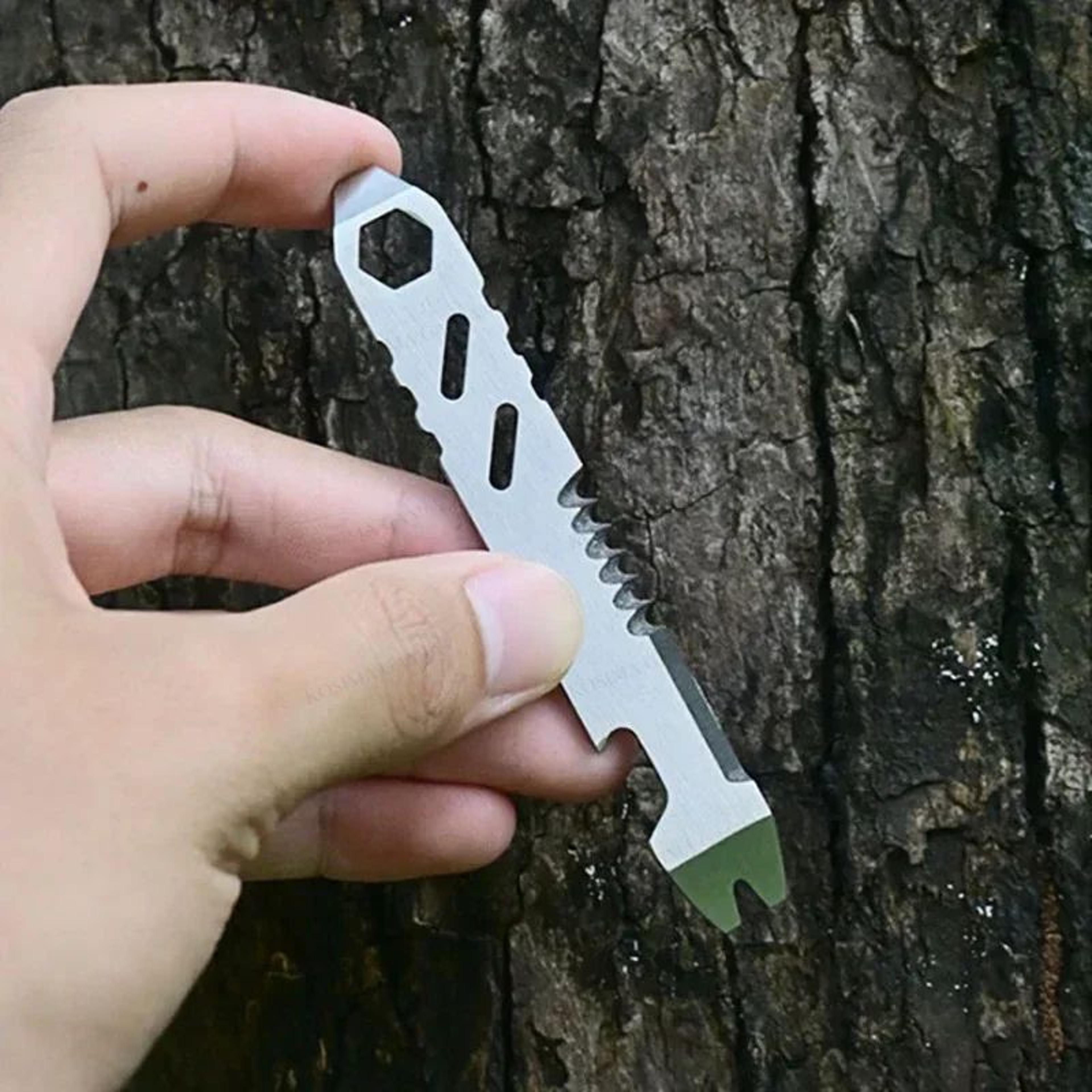 Mini Stainless Steel EDC Multi Tool Pry Bar Hex Wrench 3