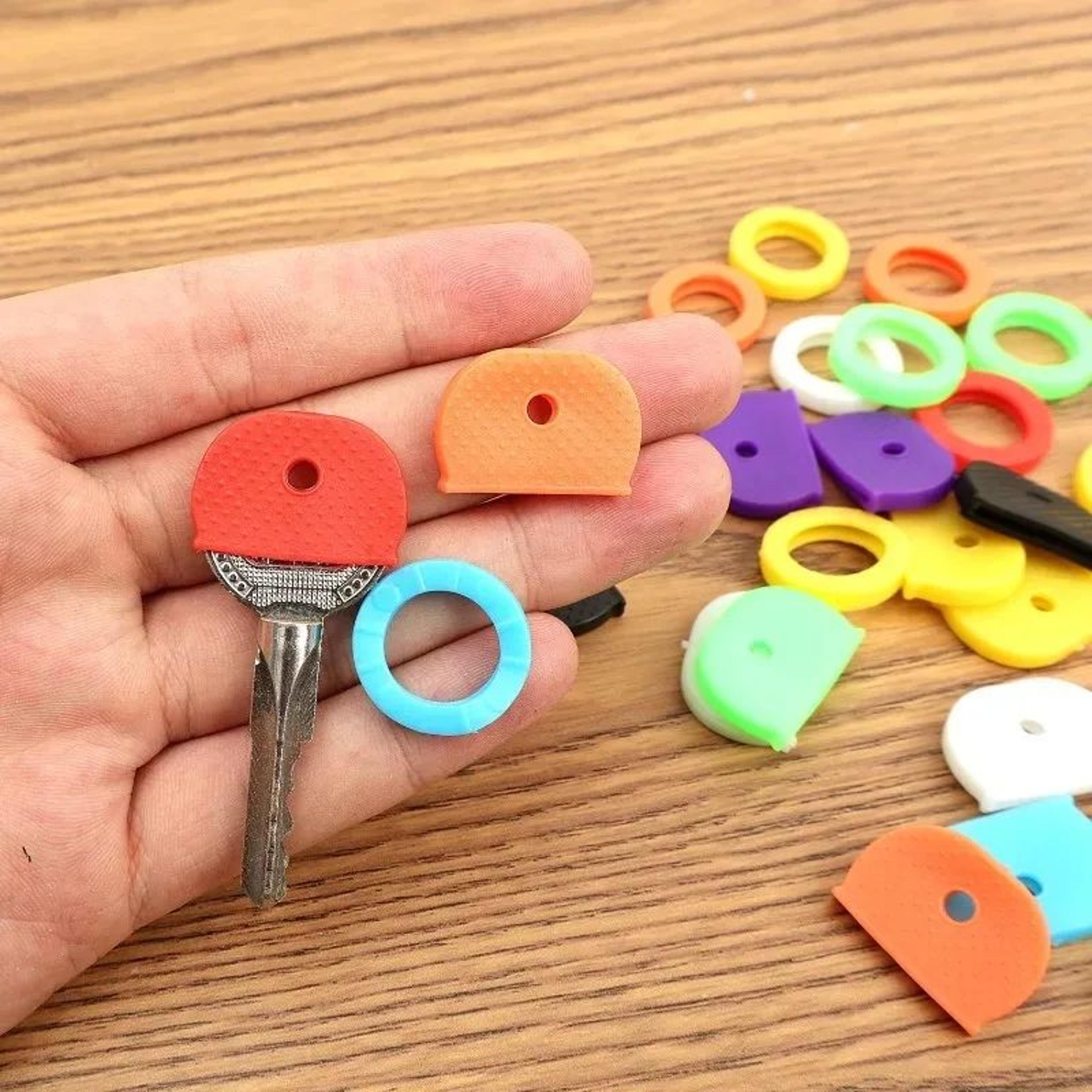 Color Silicone Key Covers Soft Key Identifiers Key Protector Set 4