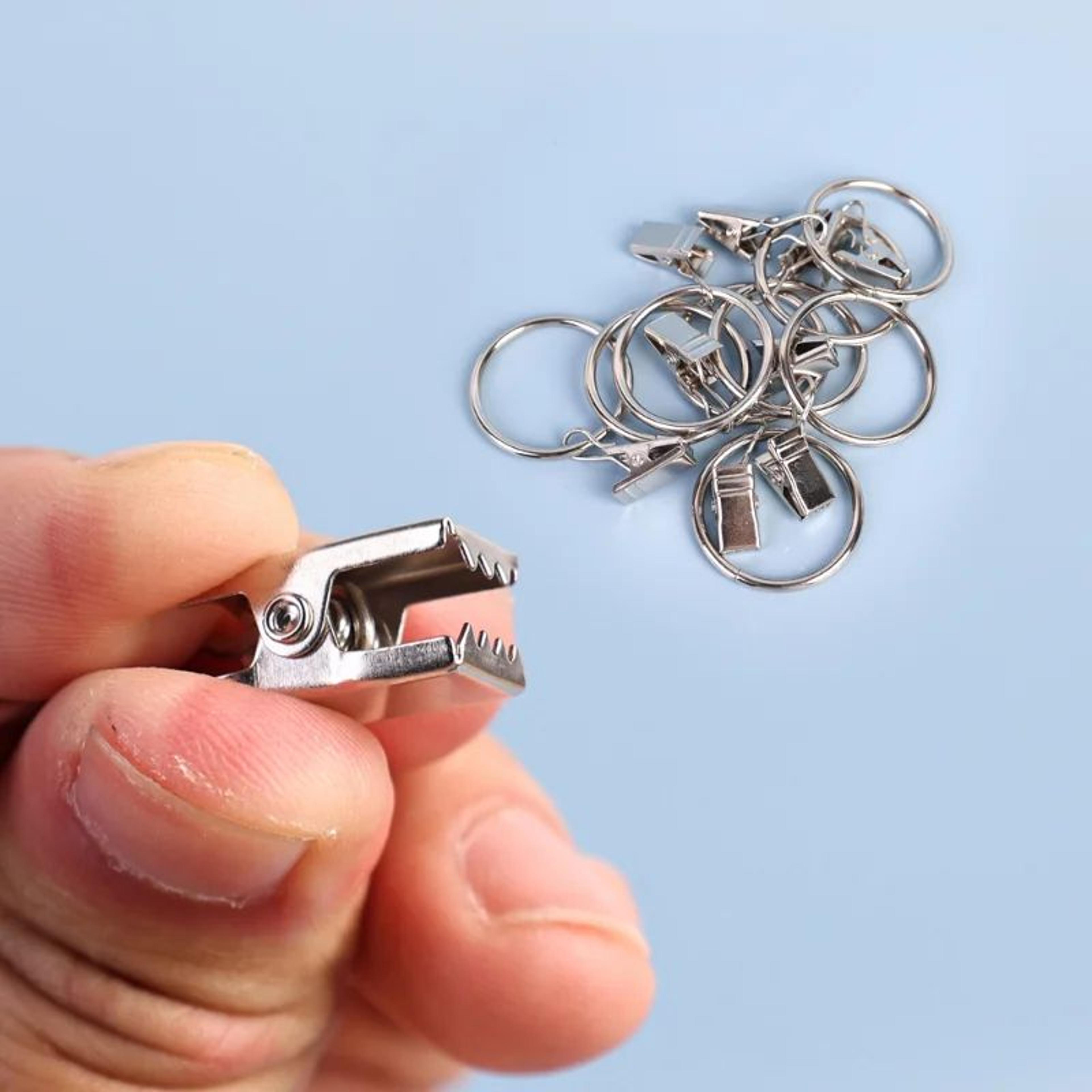 10 Piece Metal Curtain Clips With Hooks Rustproof Curtain Hanging Rings 4