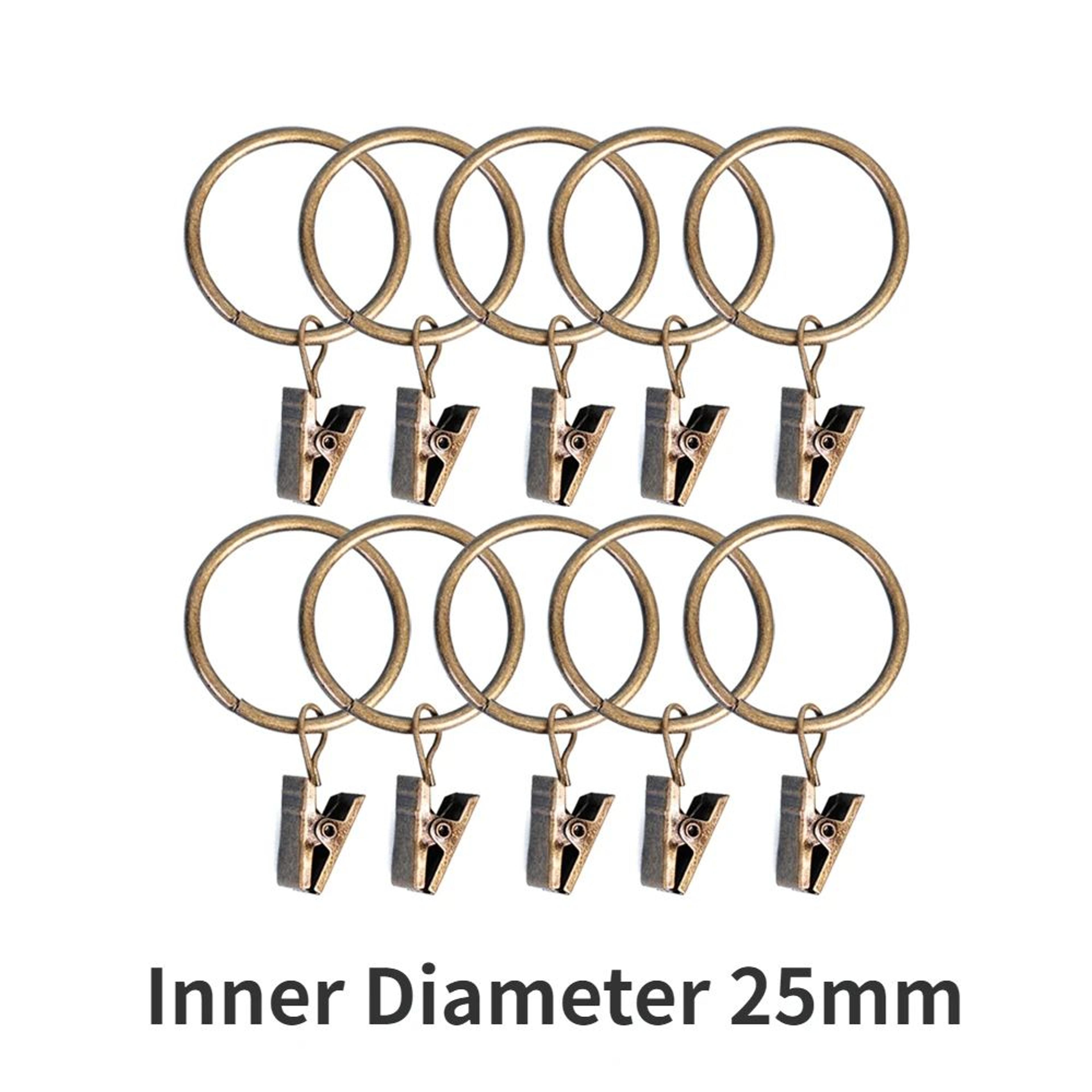 10 Piece Metal Curtain Clips With Hooks Rustproof Curtain Hanging Rings 8