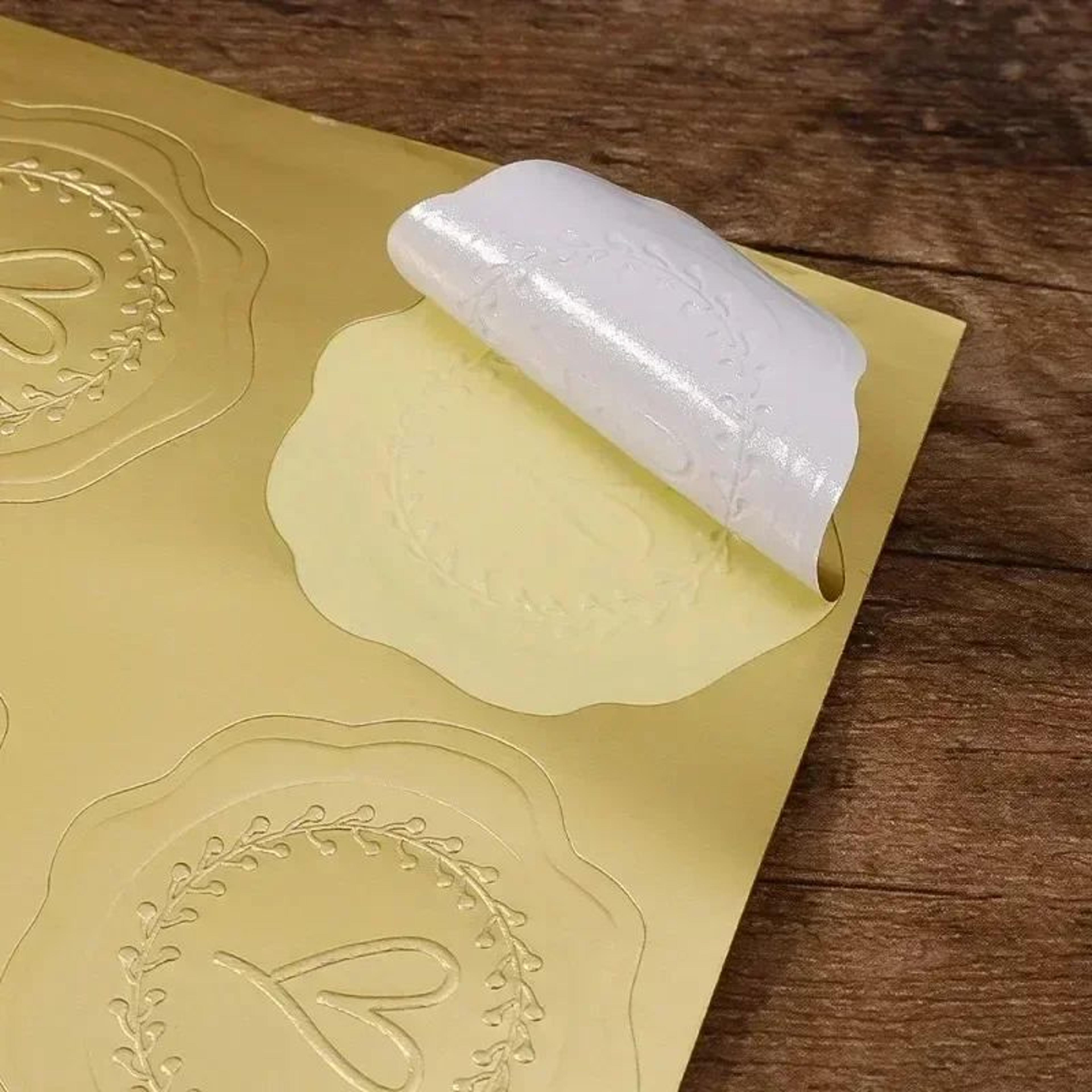 Gold Heart Envelope Seal Stickers For Invitations And Gifts 4