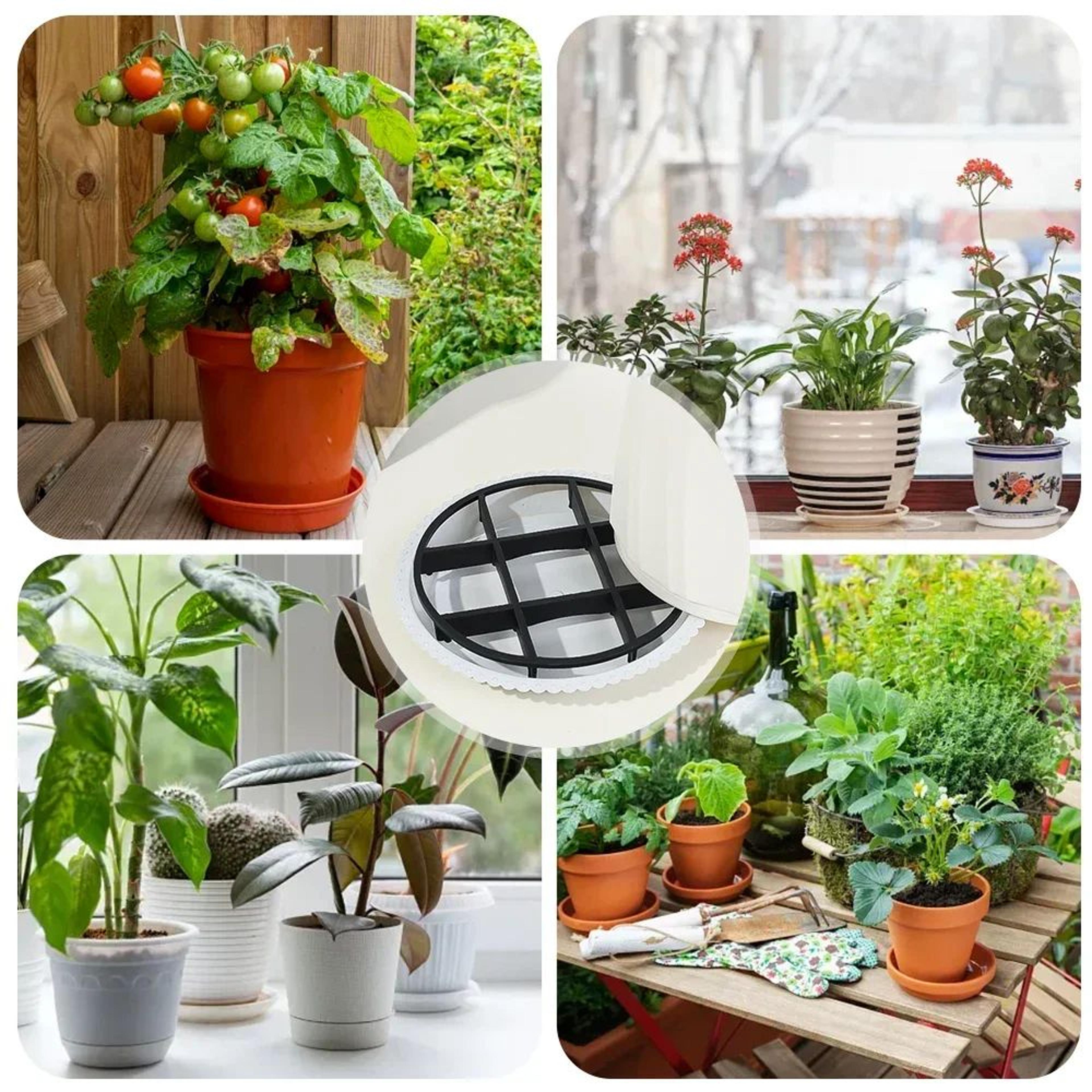 Plastic Flower Pot Tray With Drainage Saucer 4