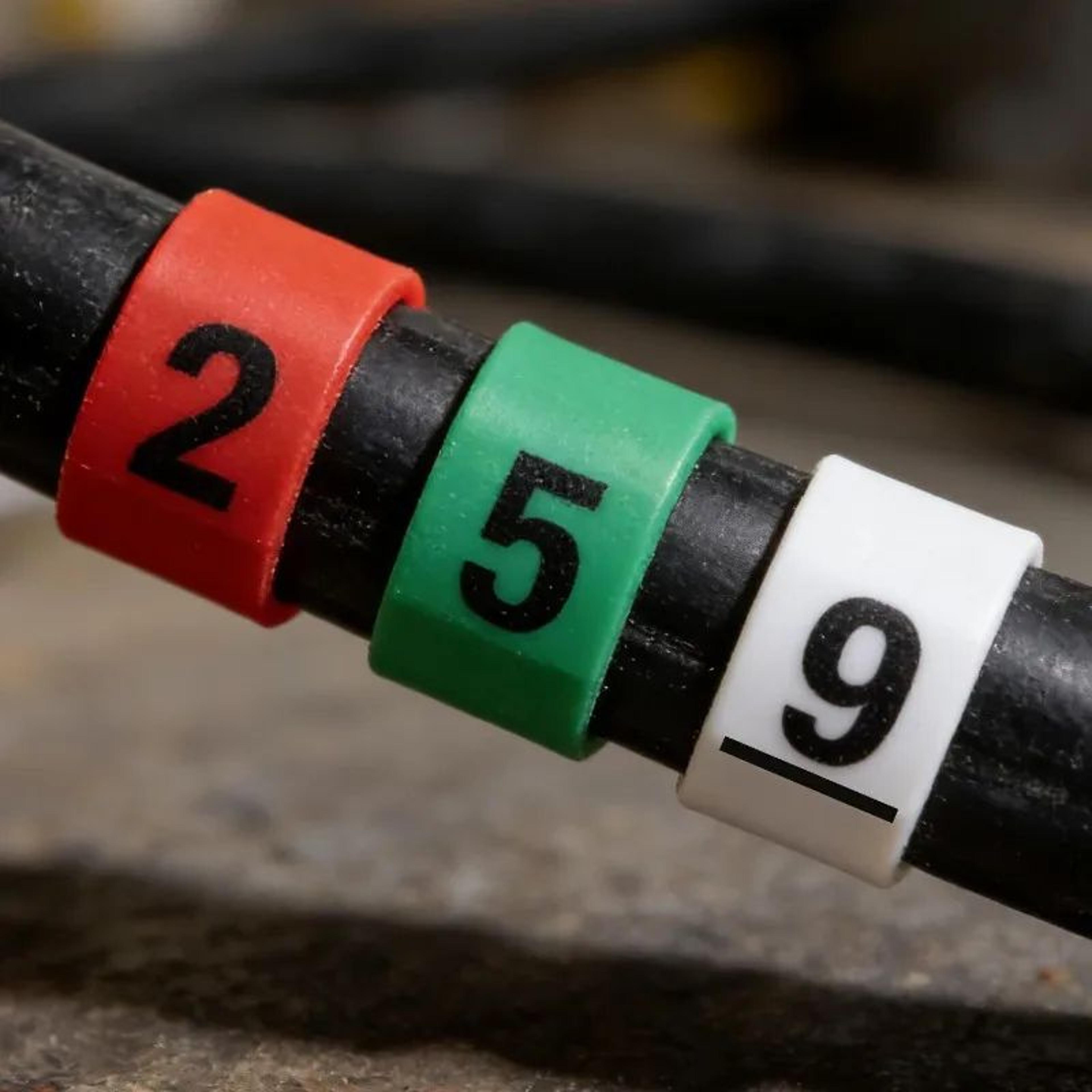 PVC Cable Marker Number Label Set For Wire Identification 3