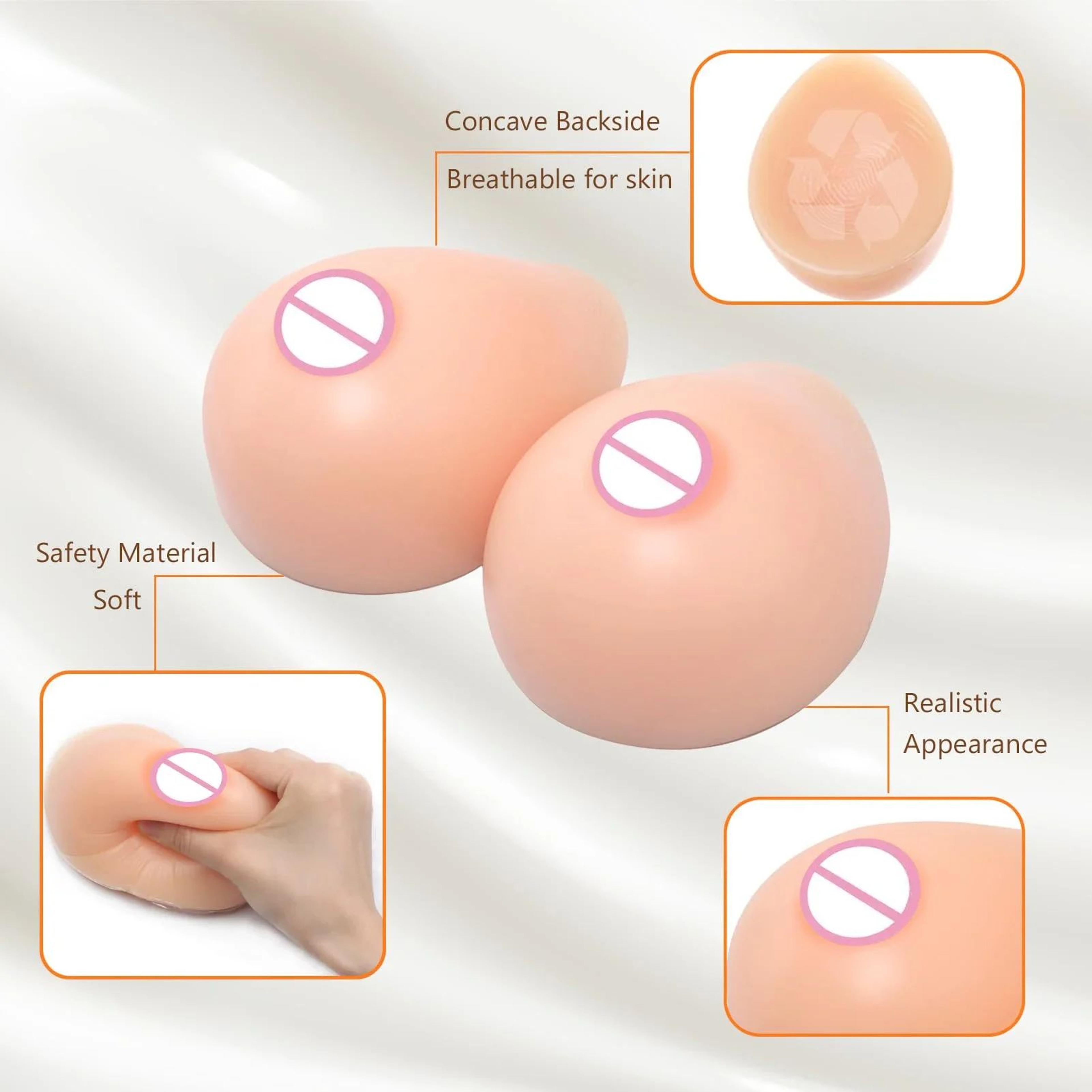 Silicone Adhesive Breast Forms Bra Inserts Natural Look Pair 1