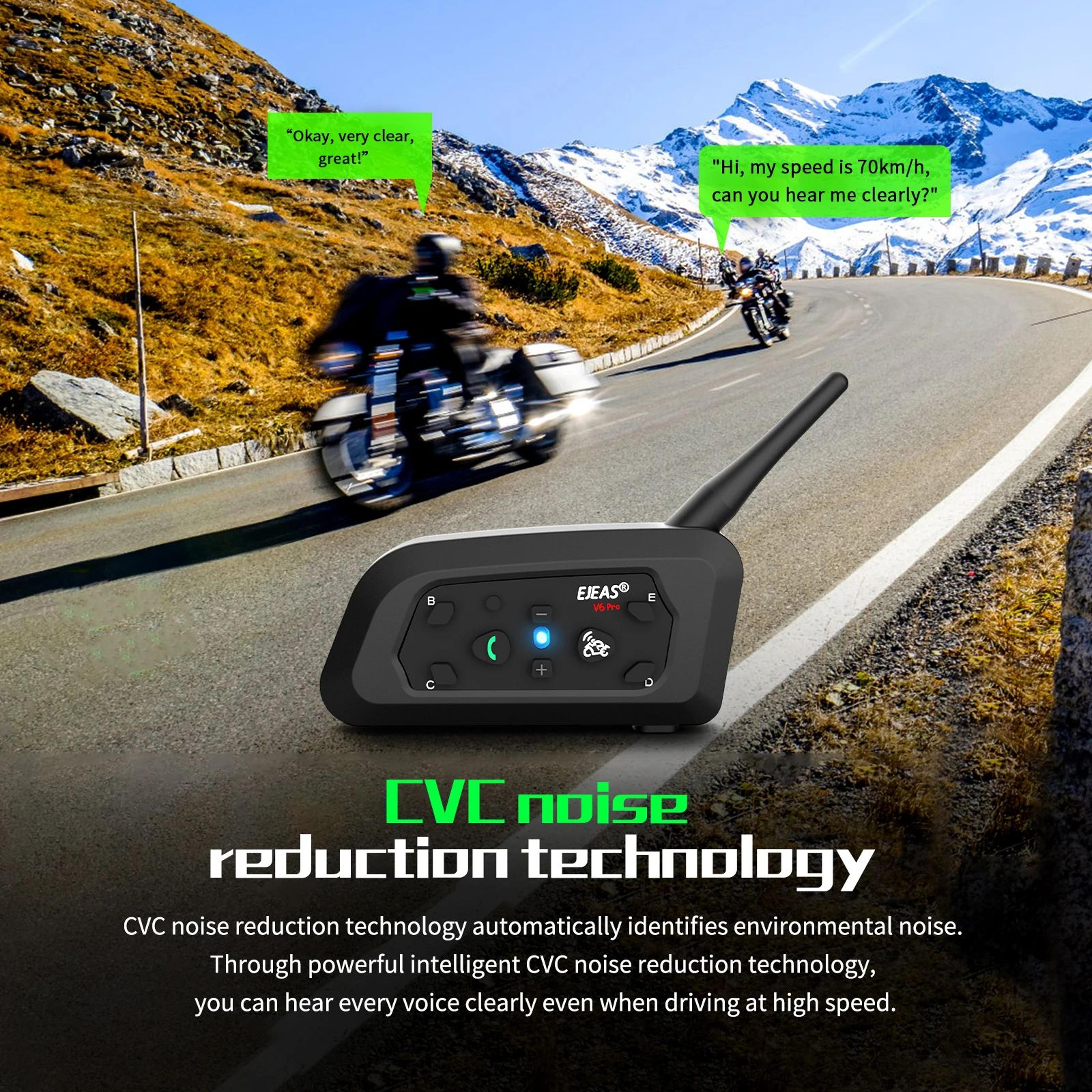EJEAS V6 Pro Plus Bluetooth Motorcycle Helmet Intercom Headset 1