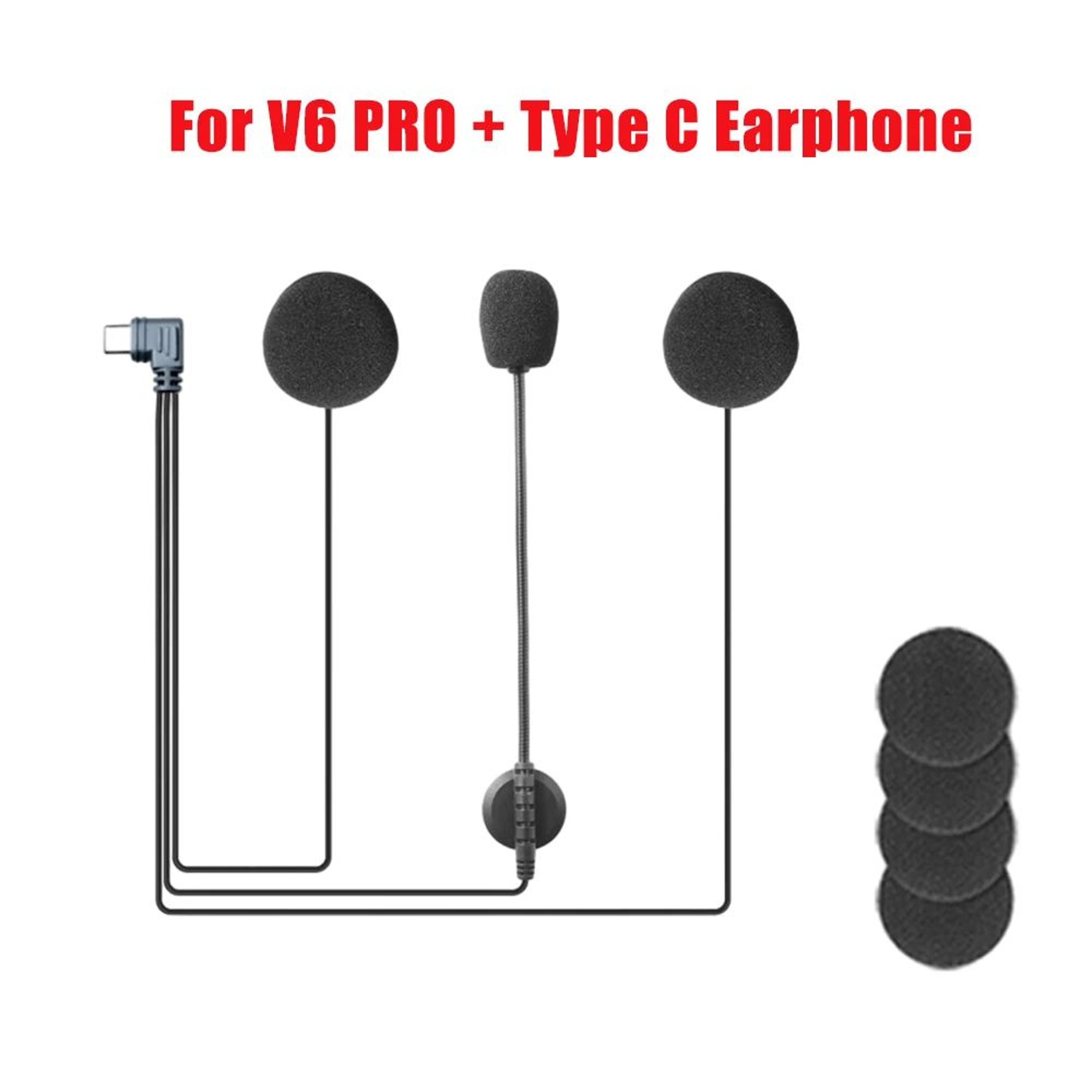 EJEAS Motorcycle Helmet Headset Type C Microphone Speaker Kit 8