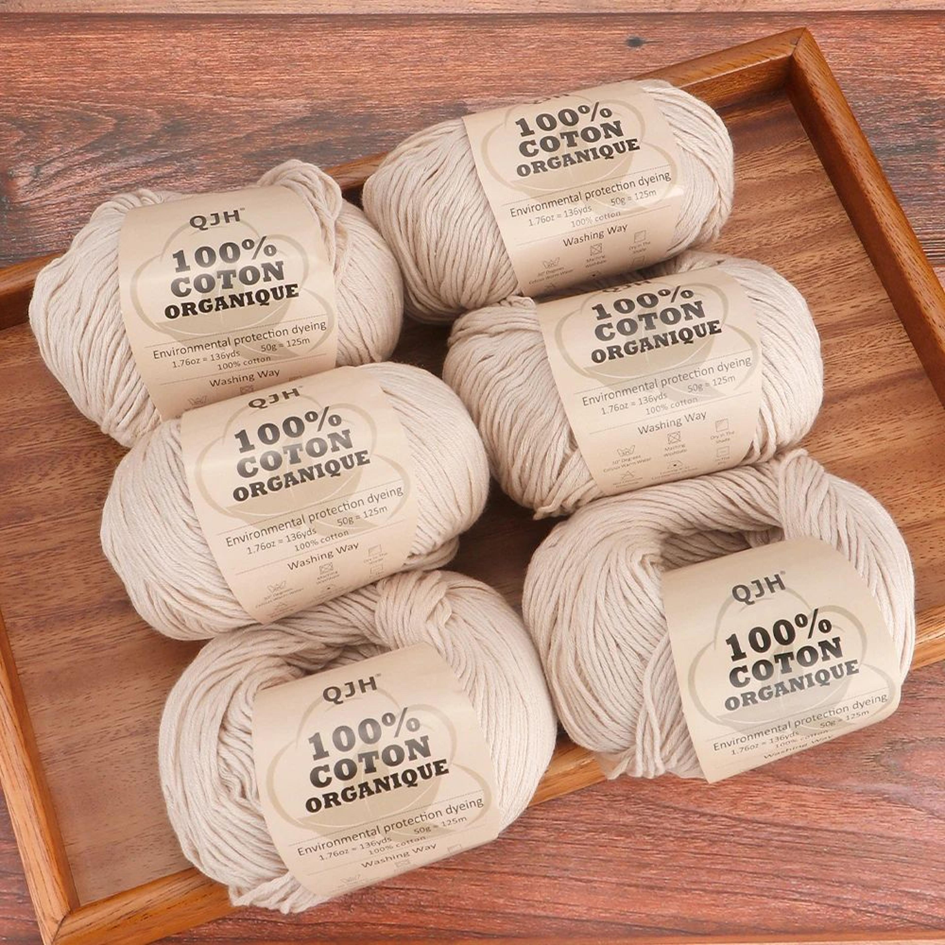 100 percent cotton yarn set for knitting and crochet 6 pack