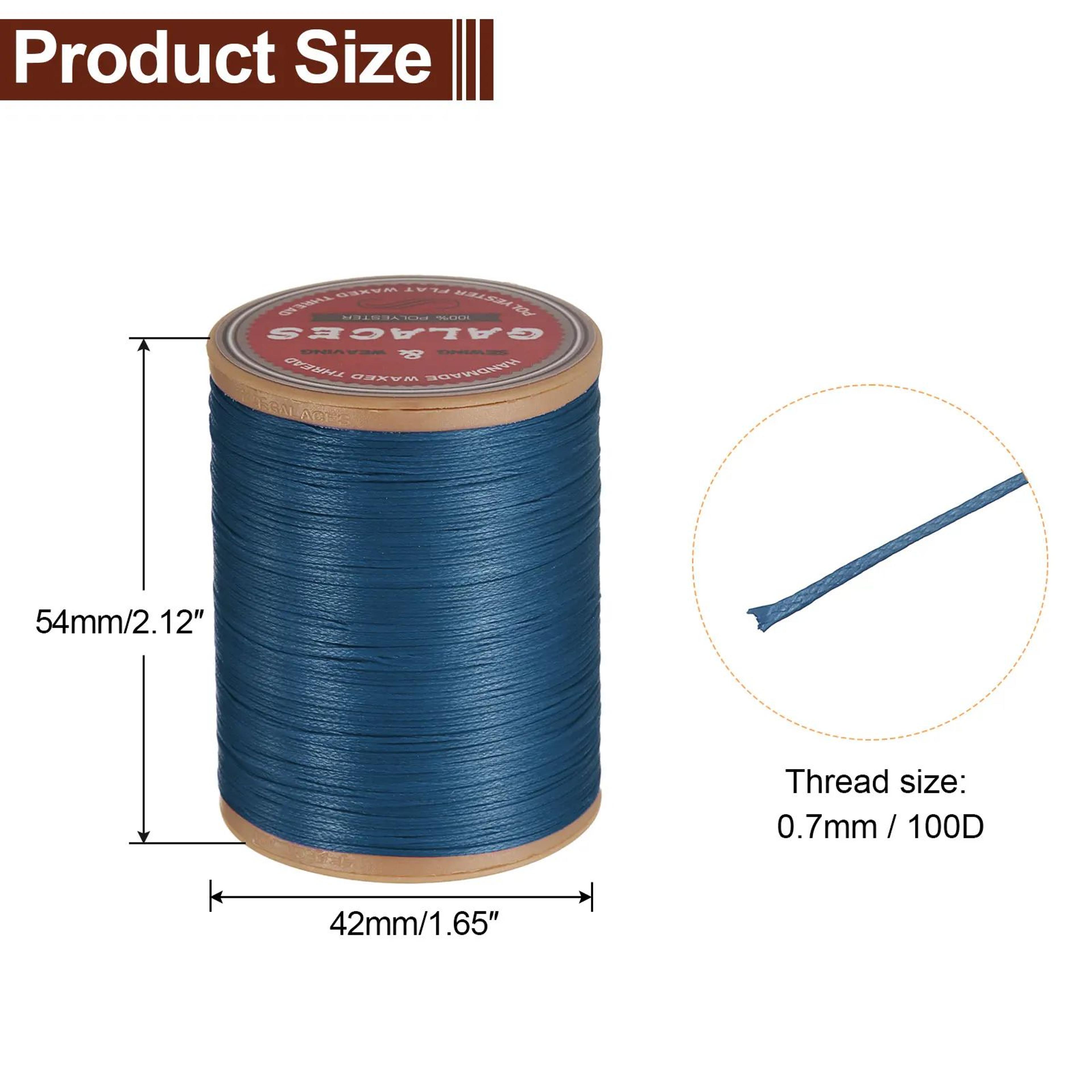 Flat Waxed Leather Sewing Thread Polyester Stitching Cord 6