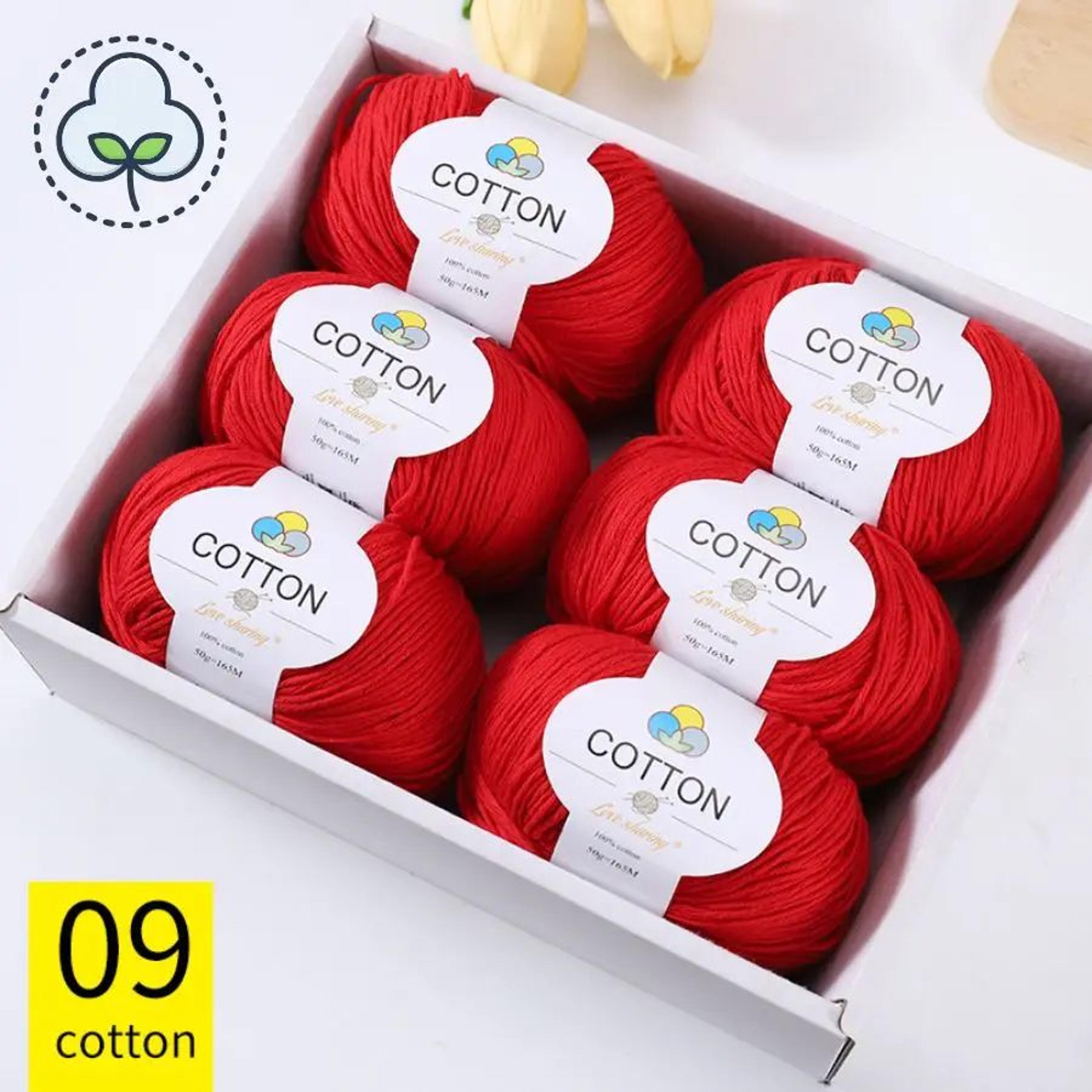 100 Percent Cotton Yarn Set 8 Ply 6 Pack 10