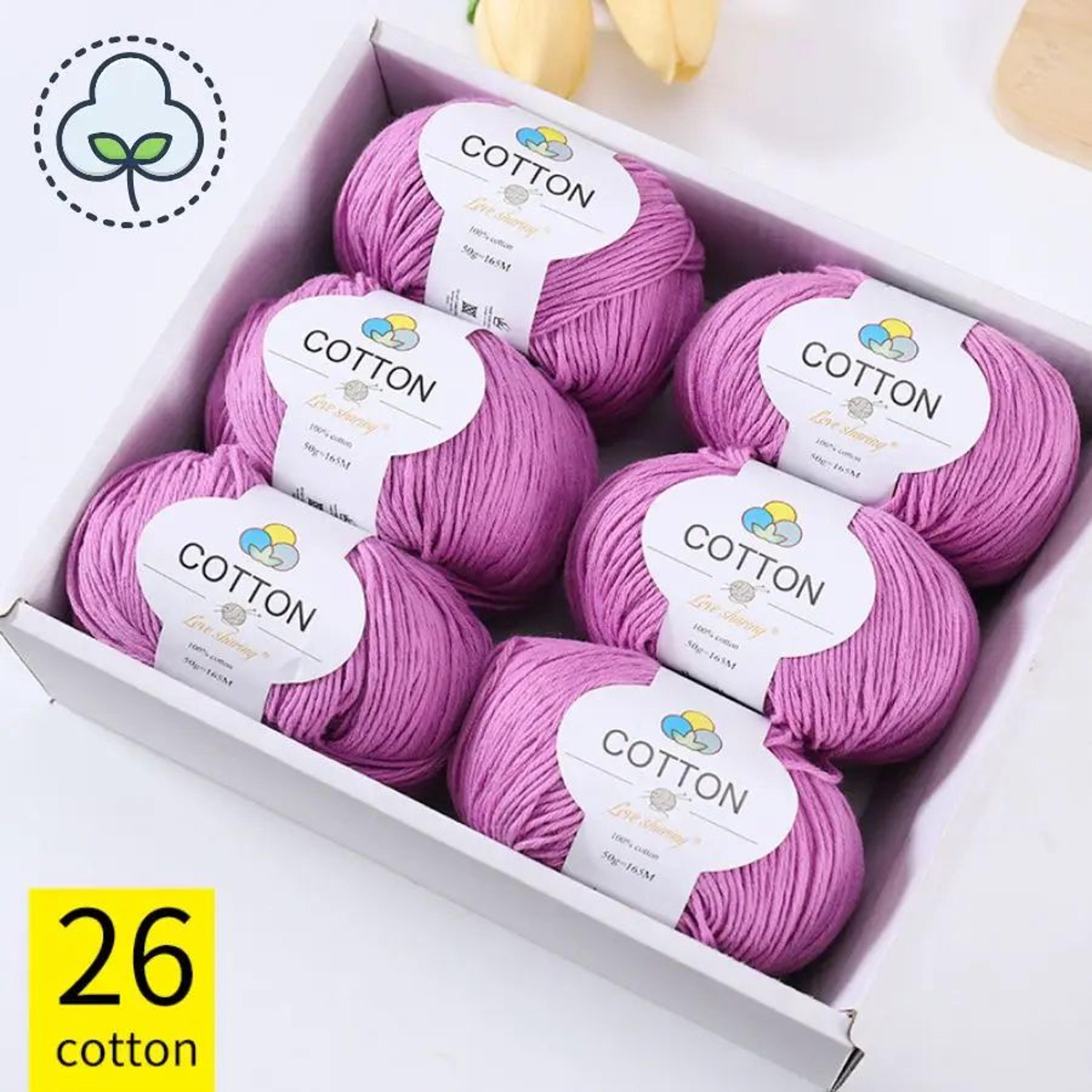 100 Percent Cotton Yarn Set 8 Ply 6 Pack 24