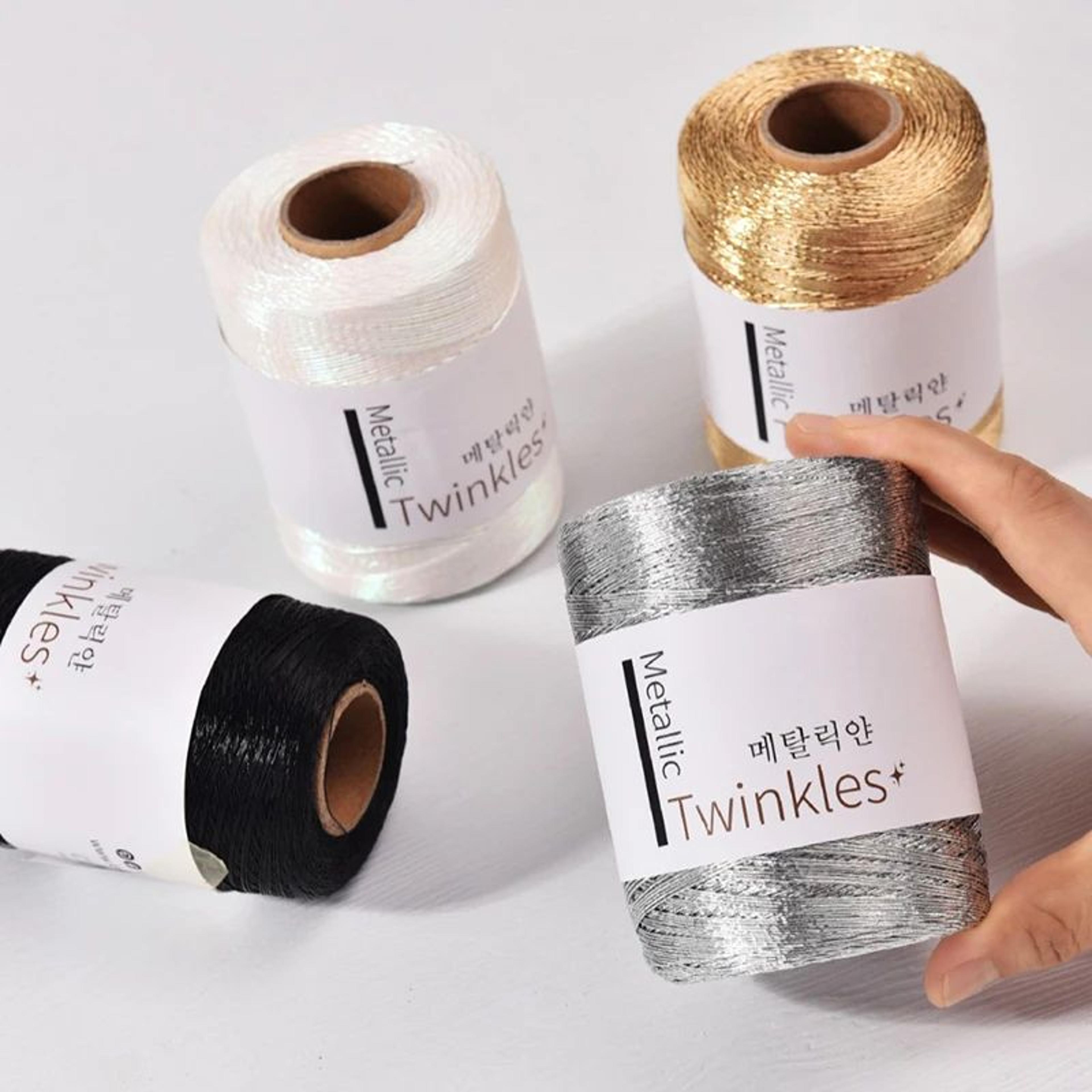 metallic twinkle yarn for crochet and diy crafts