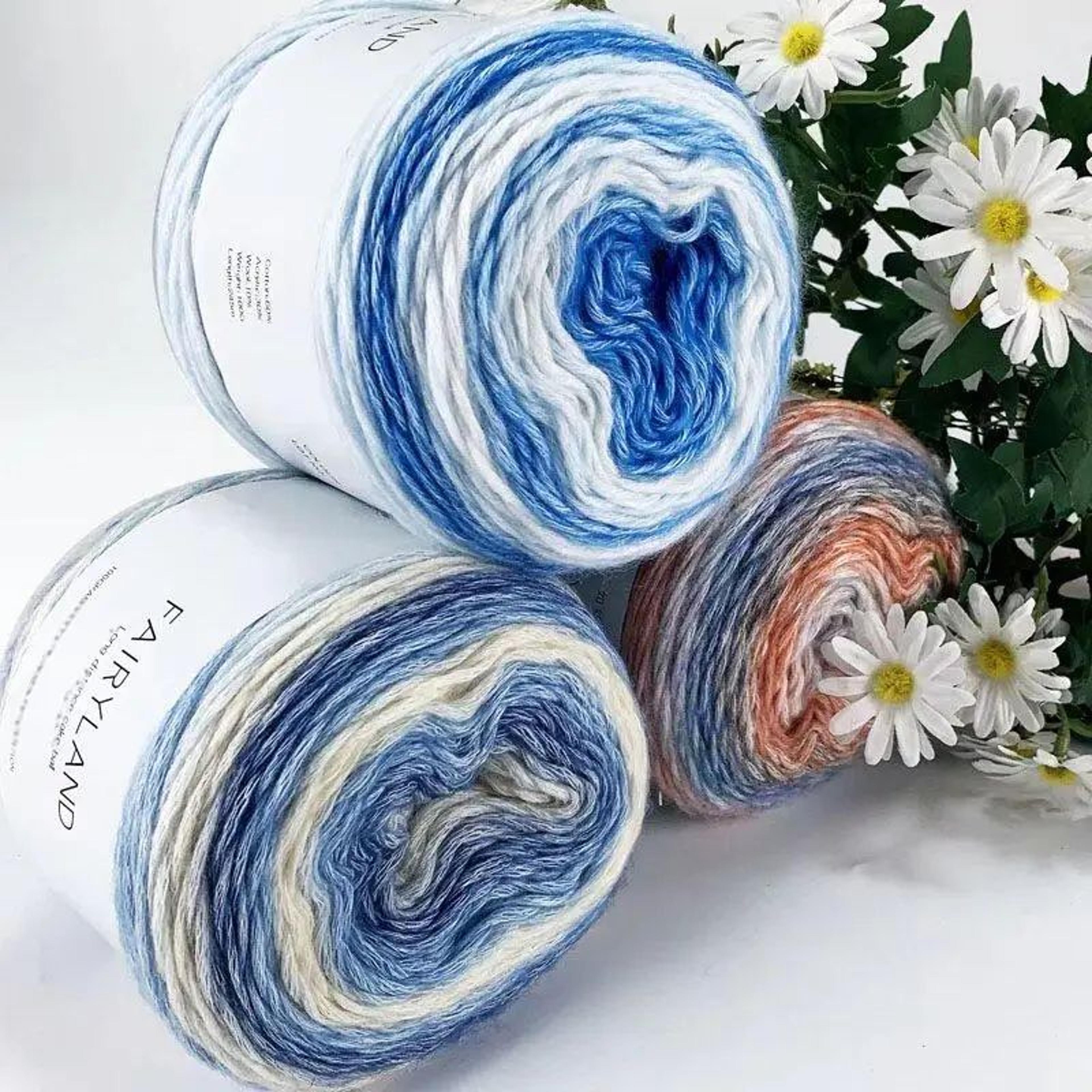 Rainbow Gradient Cake Yarn Set For Knitting And Crochet 1