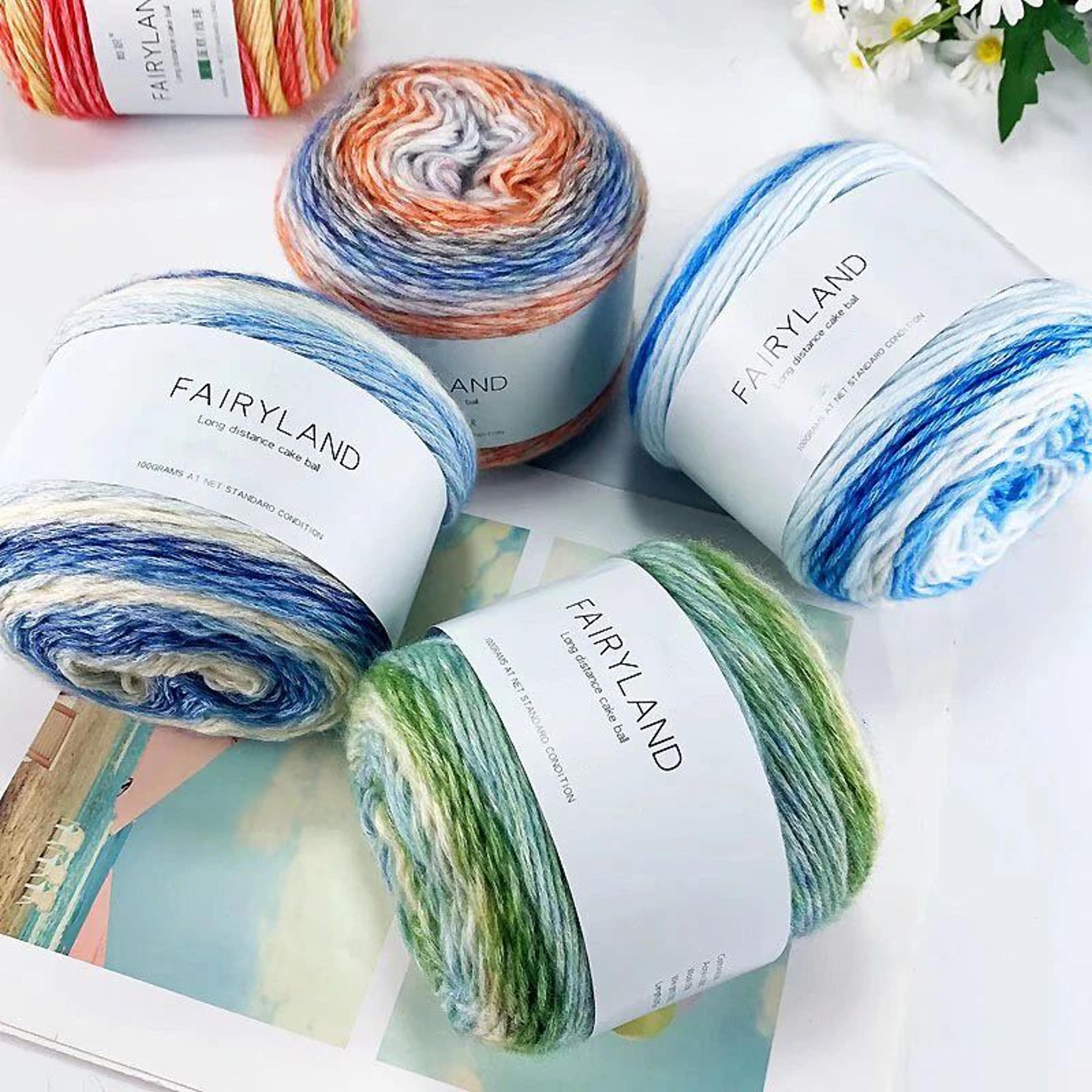 Rainbow Gradient Cake Yarn Set For Knitting And Crochet 3