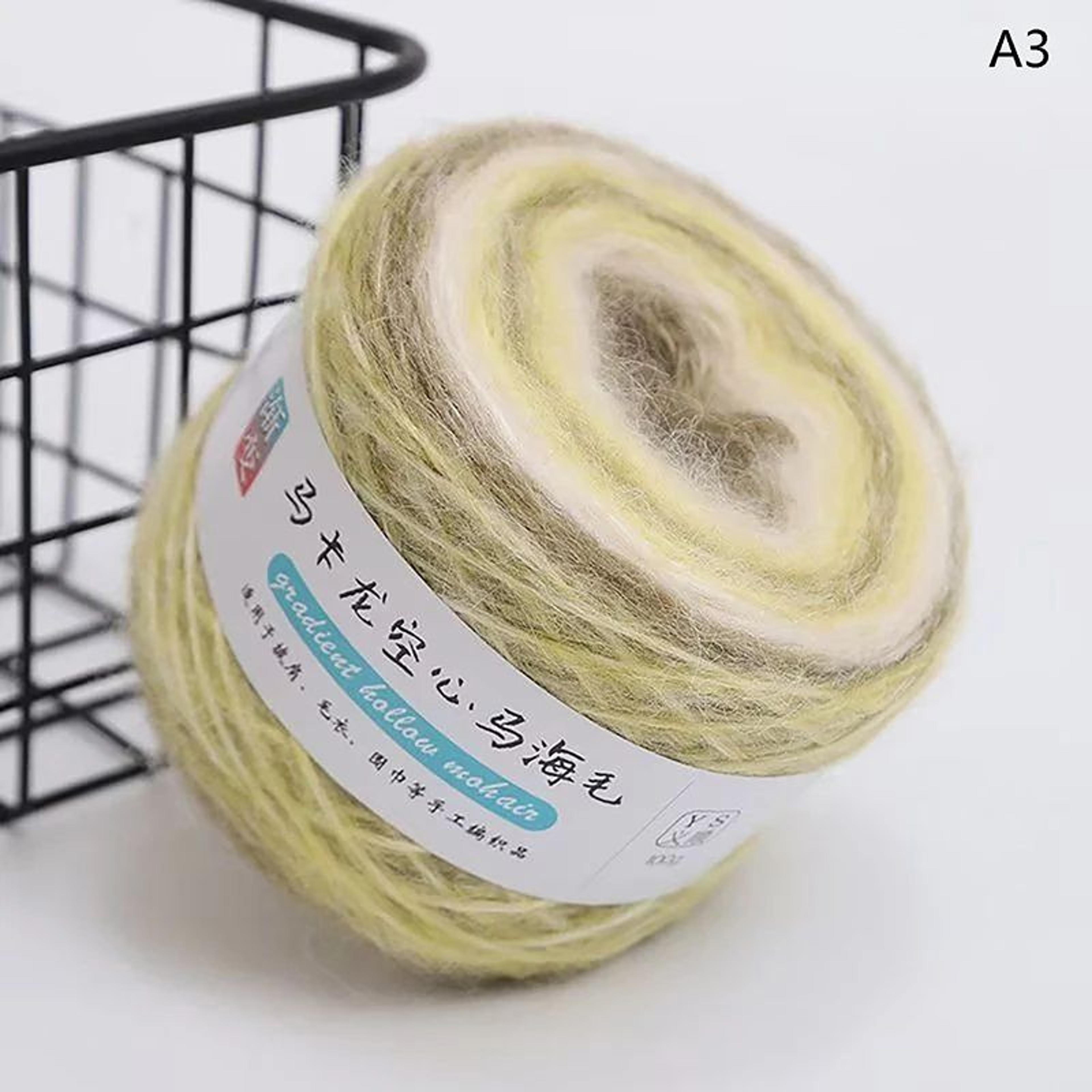 Gradient Mohair Yarn Rainbow Knitting Yarn For Crochet And DIY Crafts 19