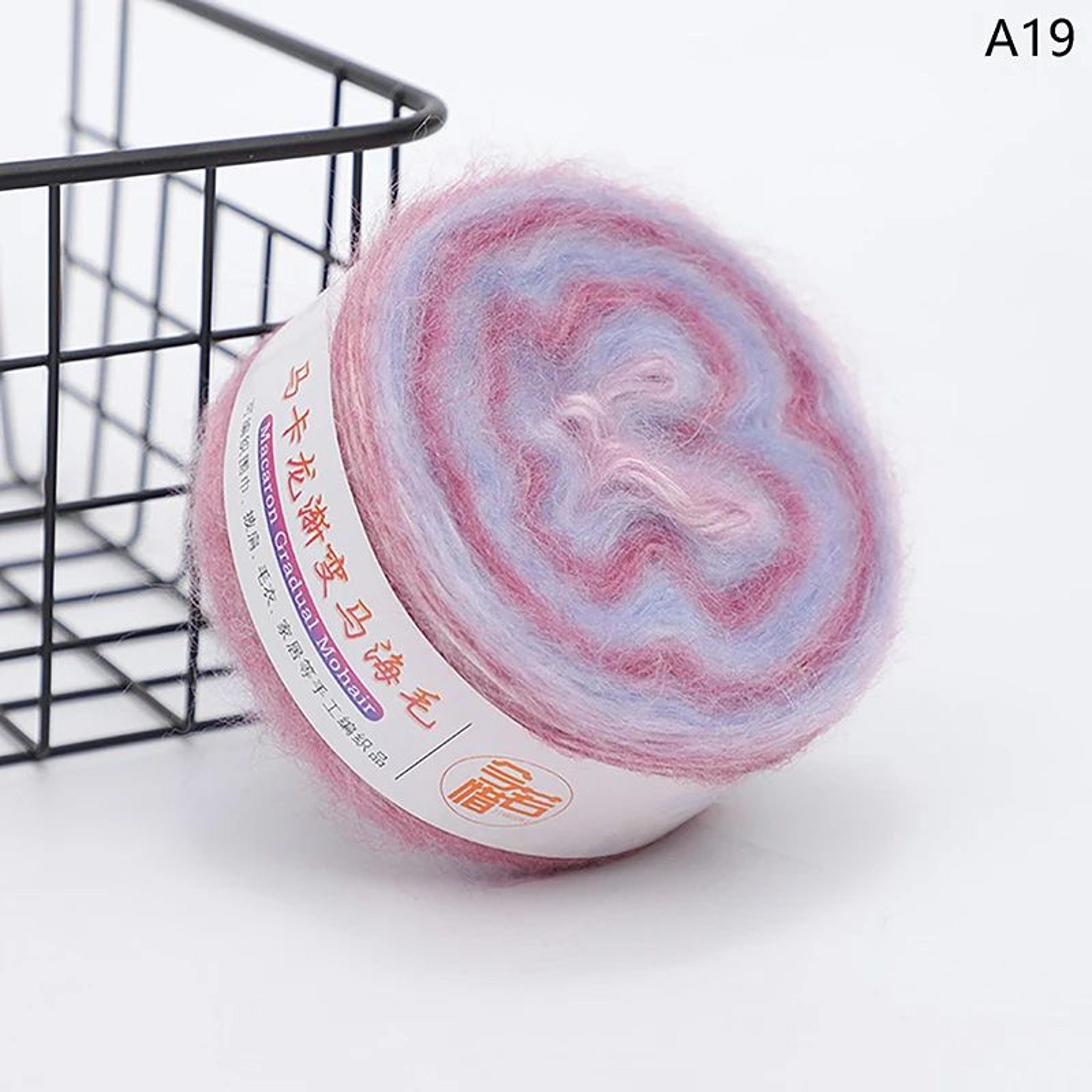 Gradient Mohair Yarn Rainbow Knitting Yarn For Crochet And DIY Crafts 12