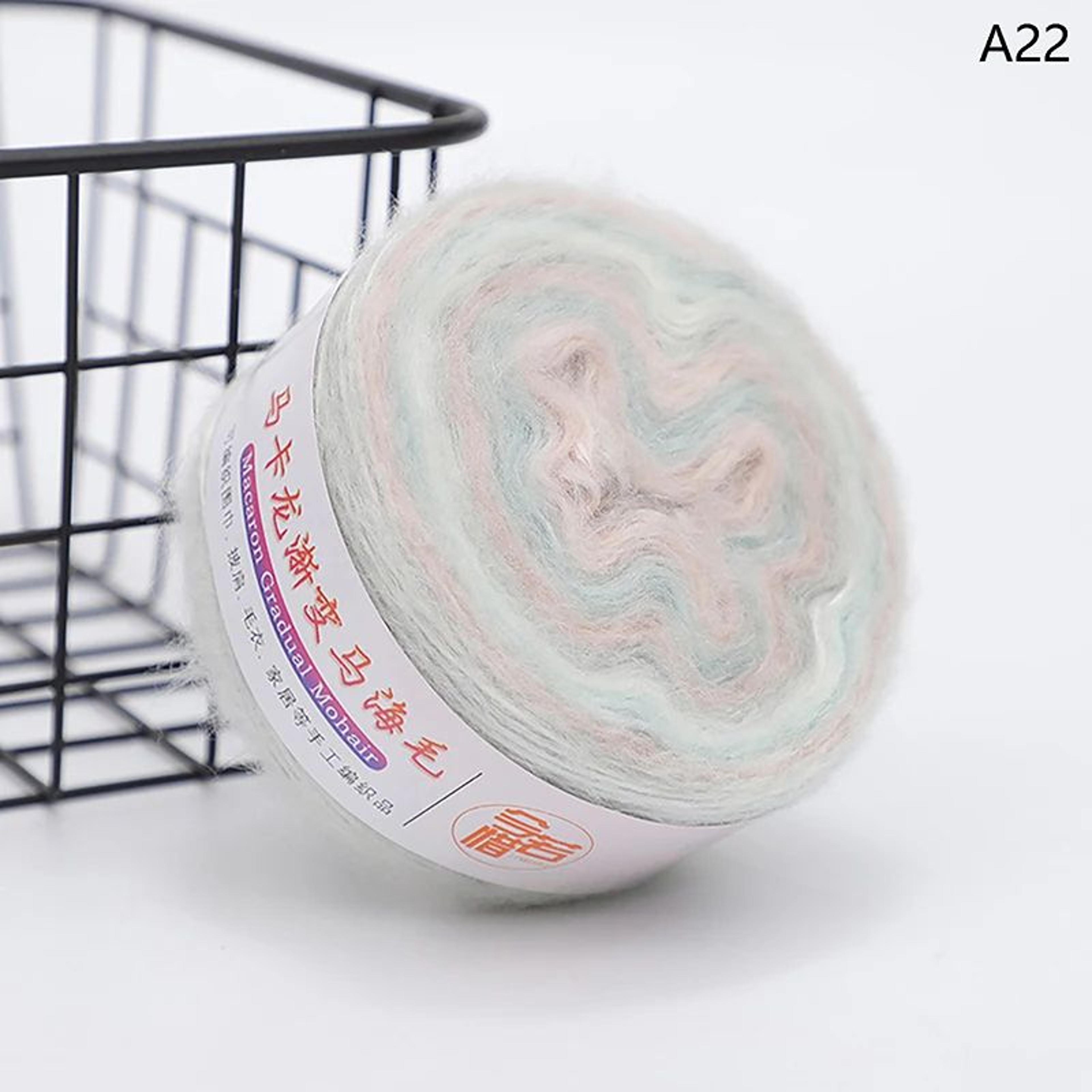 Gradient Mohair Yarn Rainbow Knitting Yarn For Crochet And DIY Crafts 14