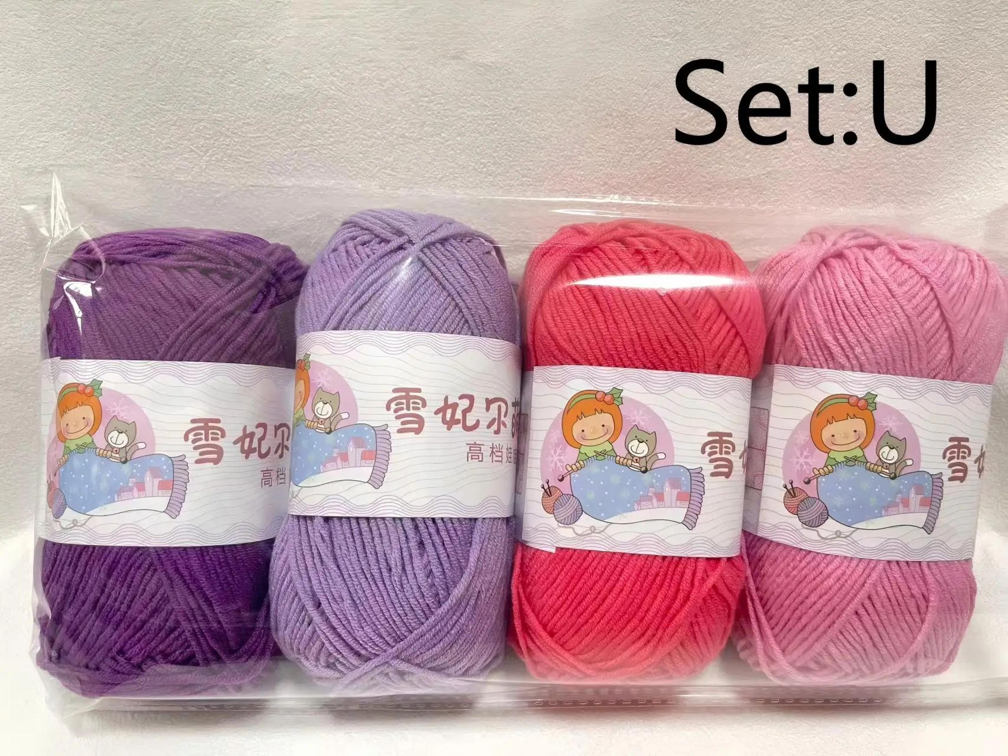4 Pack Milk Cotton Yarn For Crochet Dolls And Crafts 12