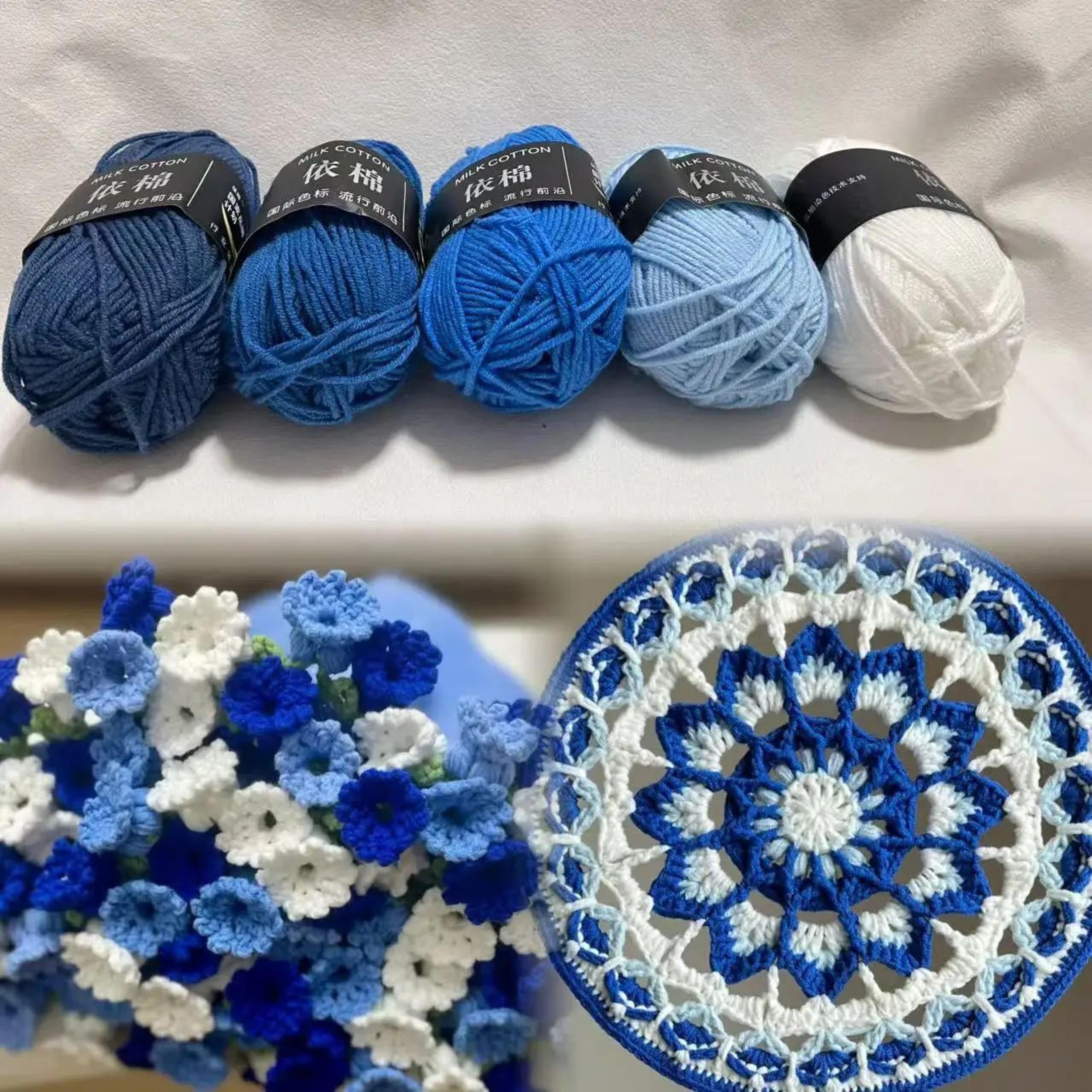 5 Pack Mixed Color Milk Cotton Yarn For Crochet And Knitting 3