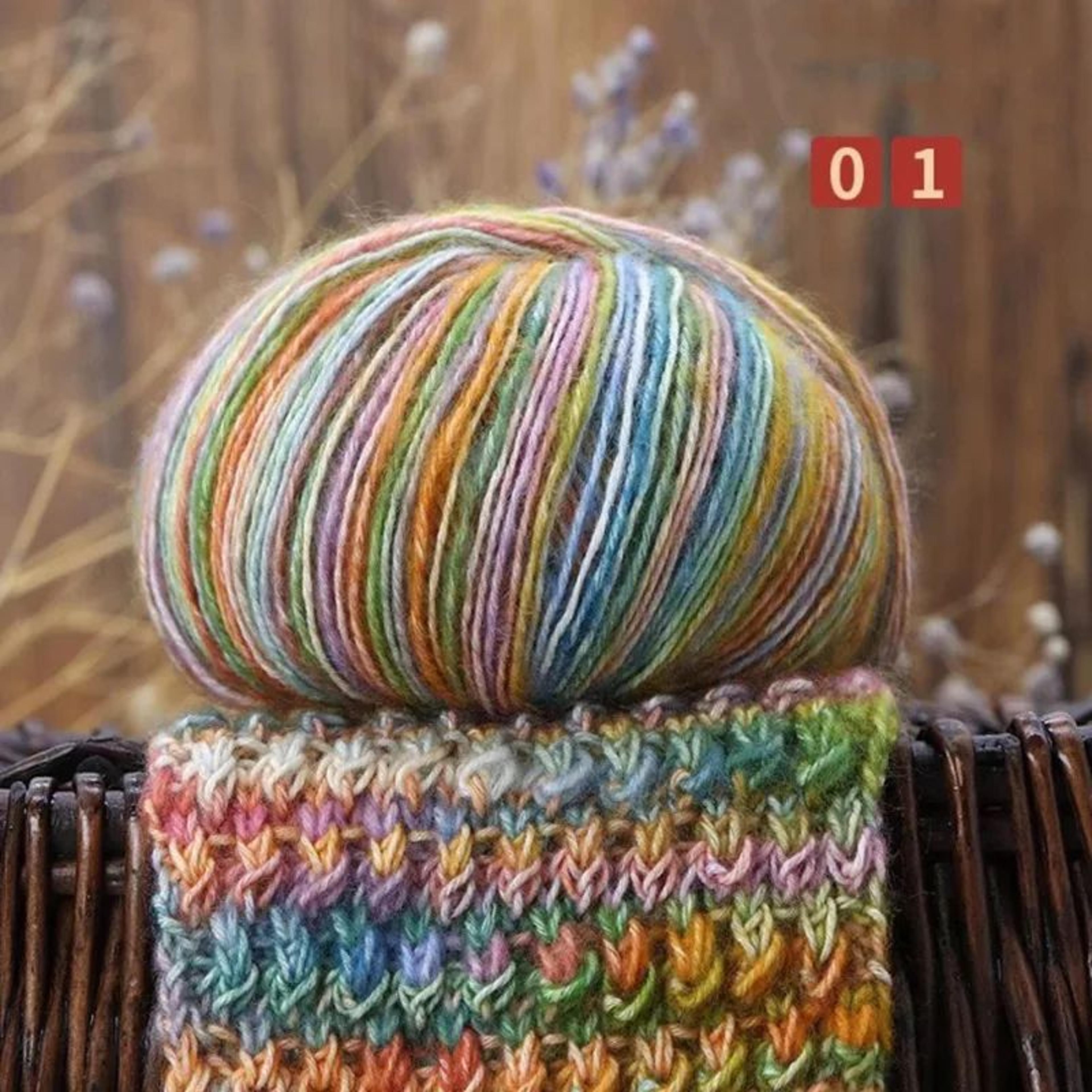 Rainbow Alpaca Wool Yarn For Crochet And Knitting 6