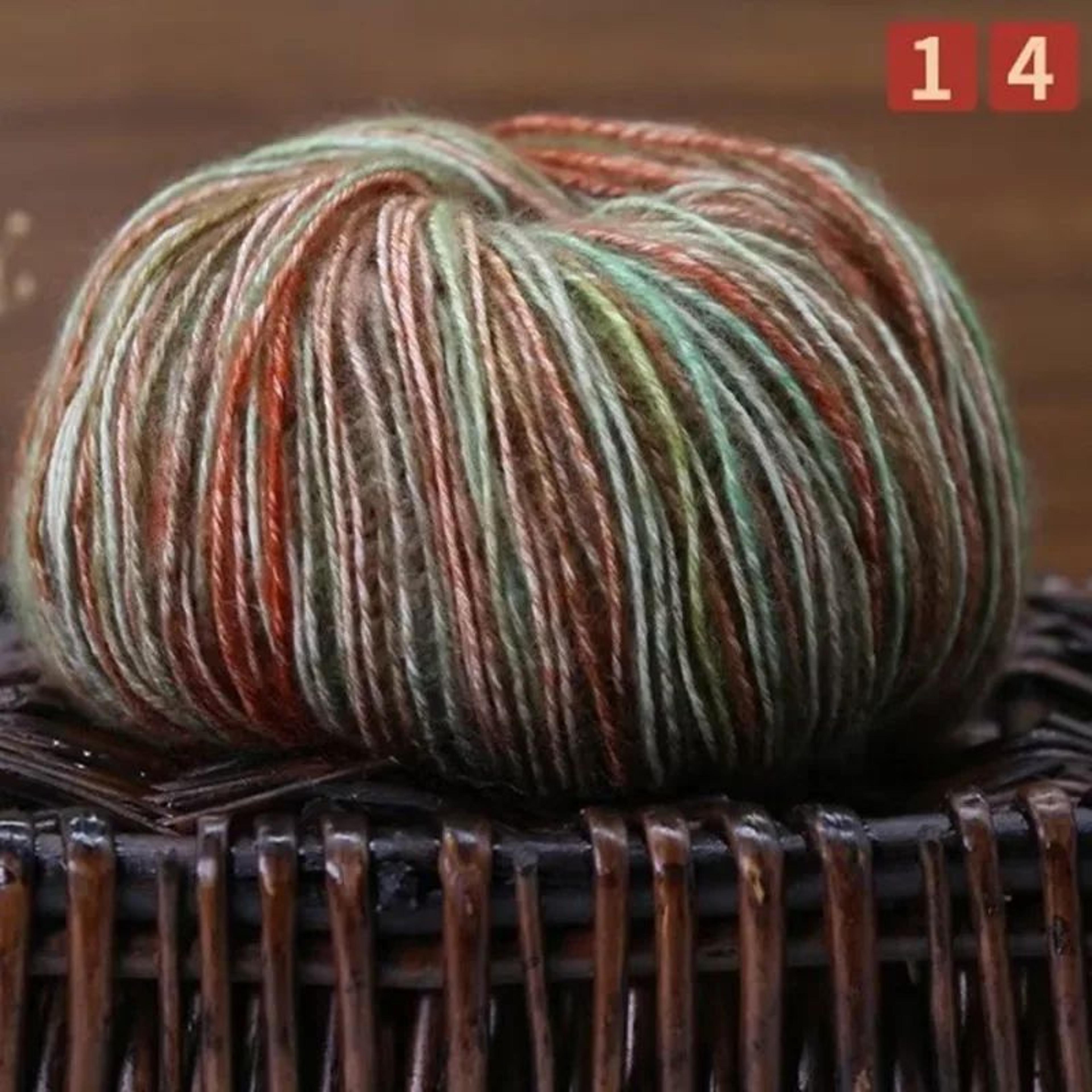Rainbow Alpaca Wool Yarn For Crochet And Knitting 19