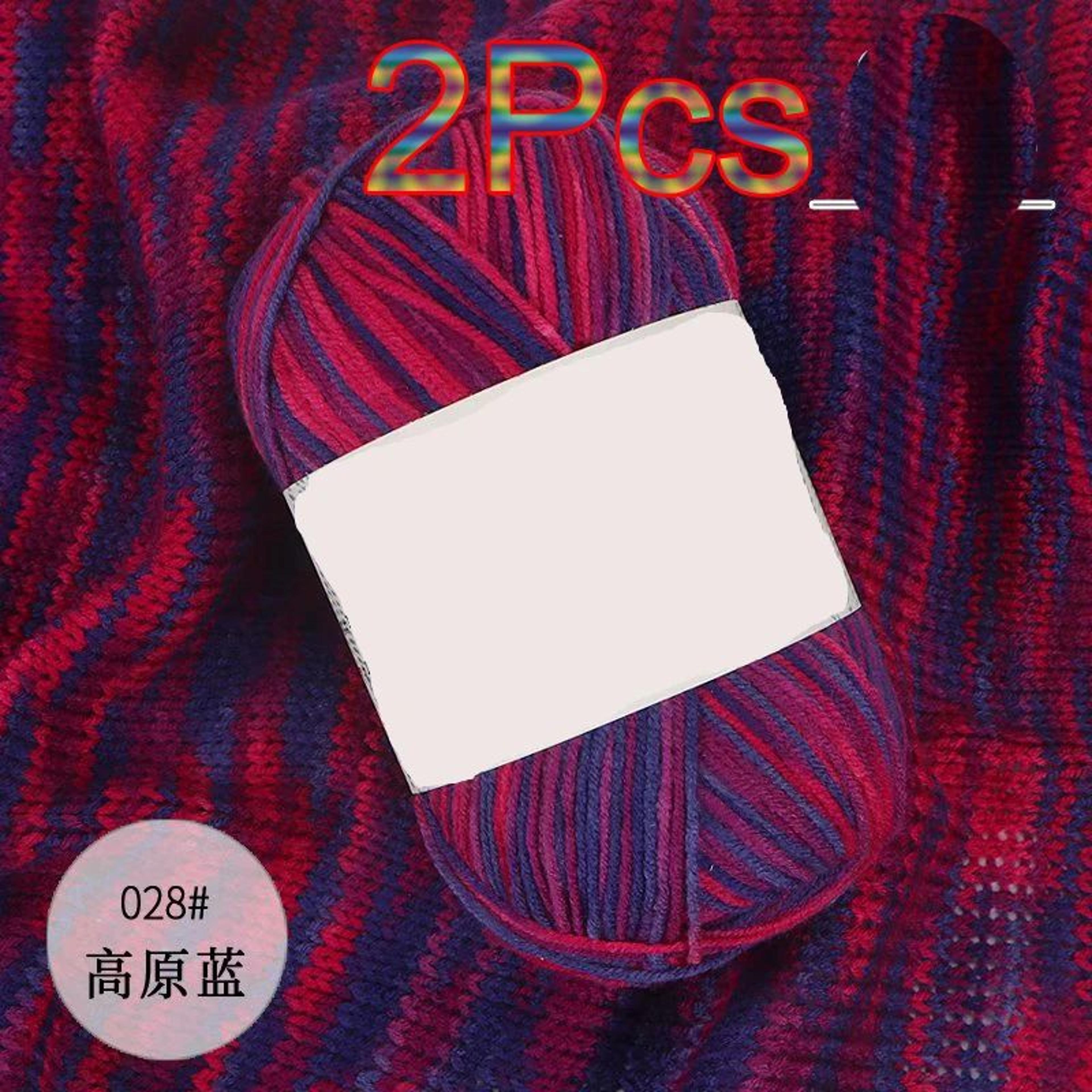 2 Pack Rainbow Cotton Yarn For Crochet And Knitting 17