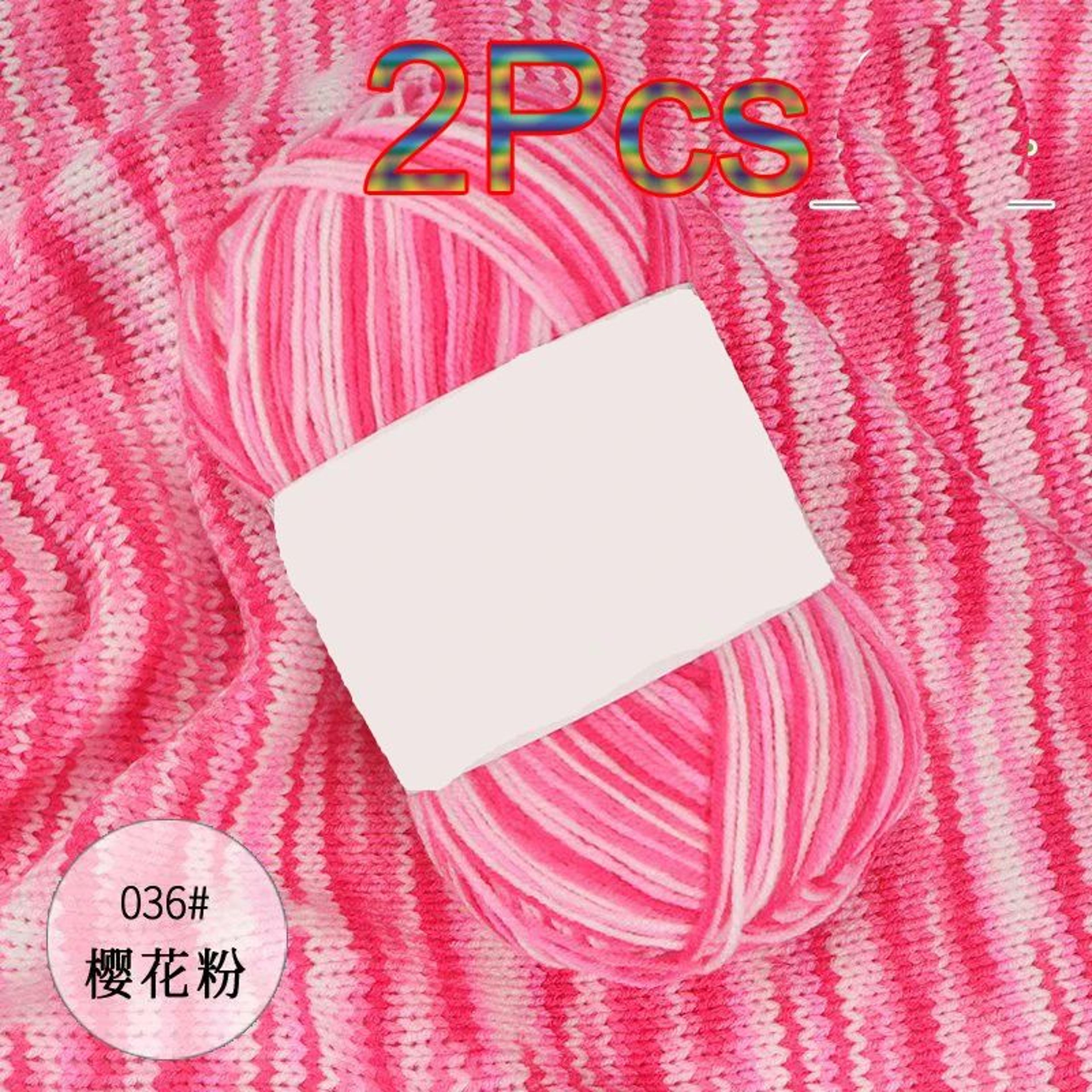 2 Pack Rainbow Cotton Yarn For Crochet And Knitting 24