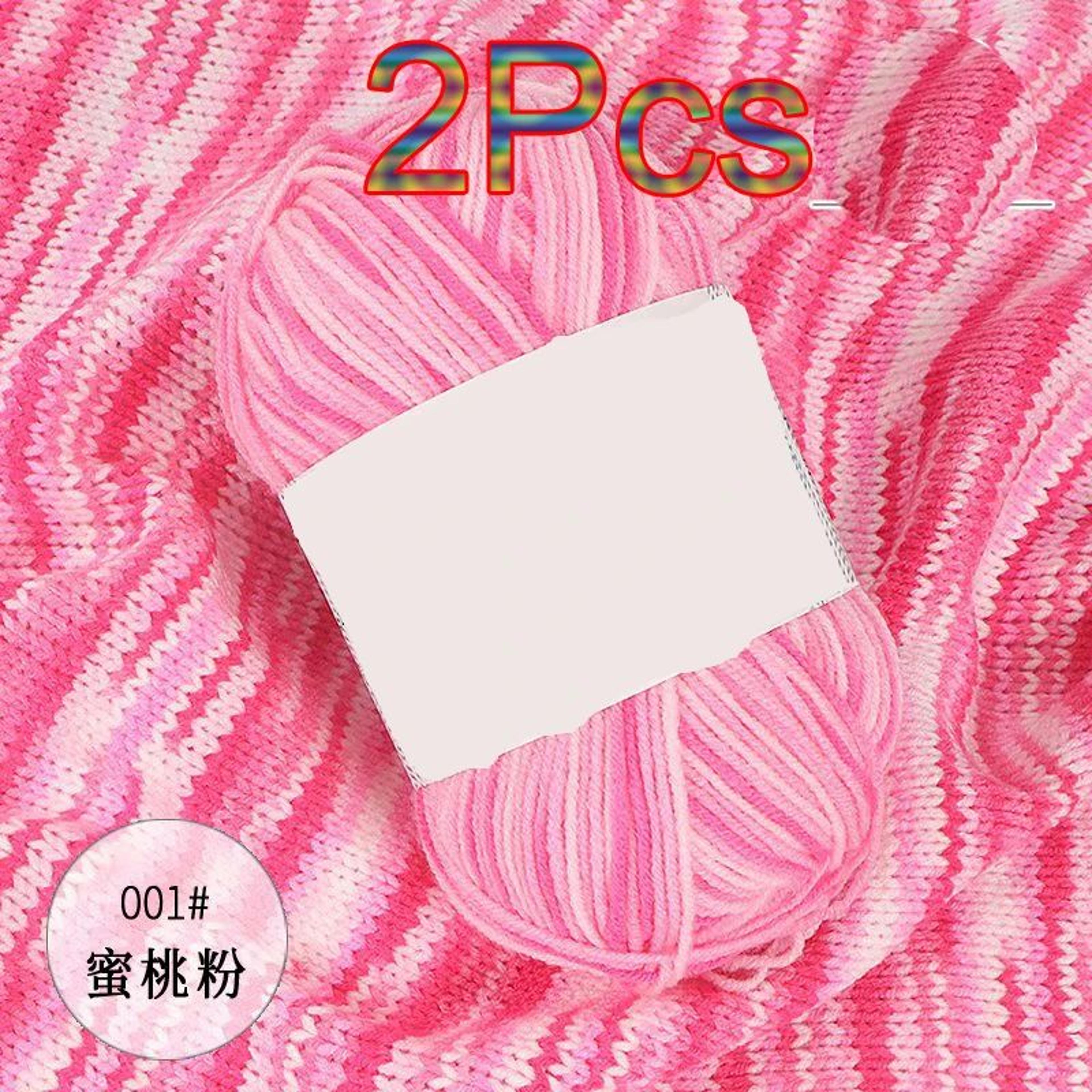 2 Pack Rainbow Cotton Yarn For Crochet And Knitting 27