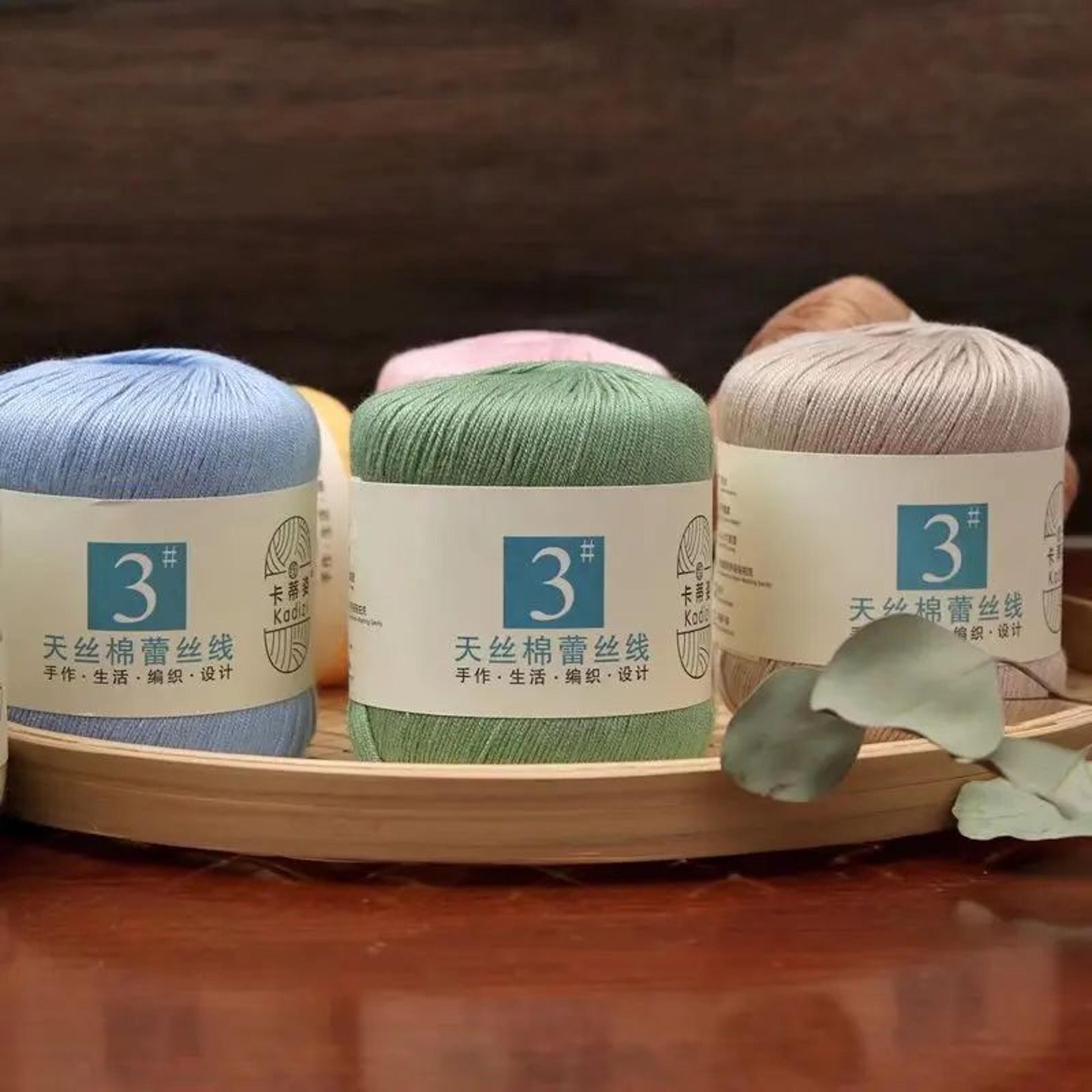 6 Piece Mercerized Cotton Lace Yarn Set For Knitting And Crochet 3