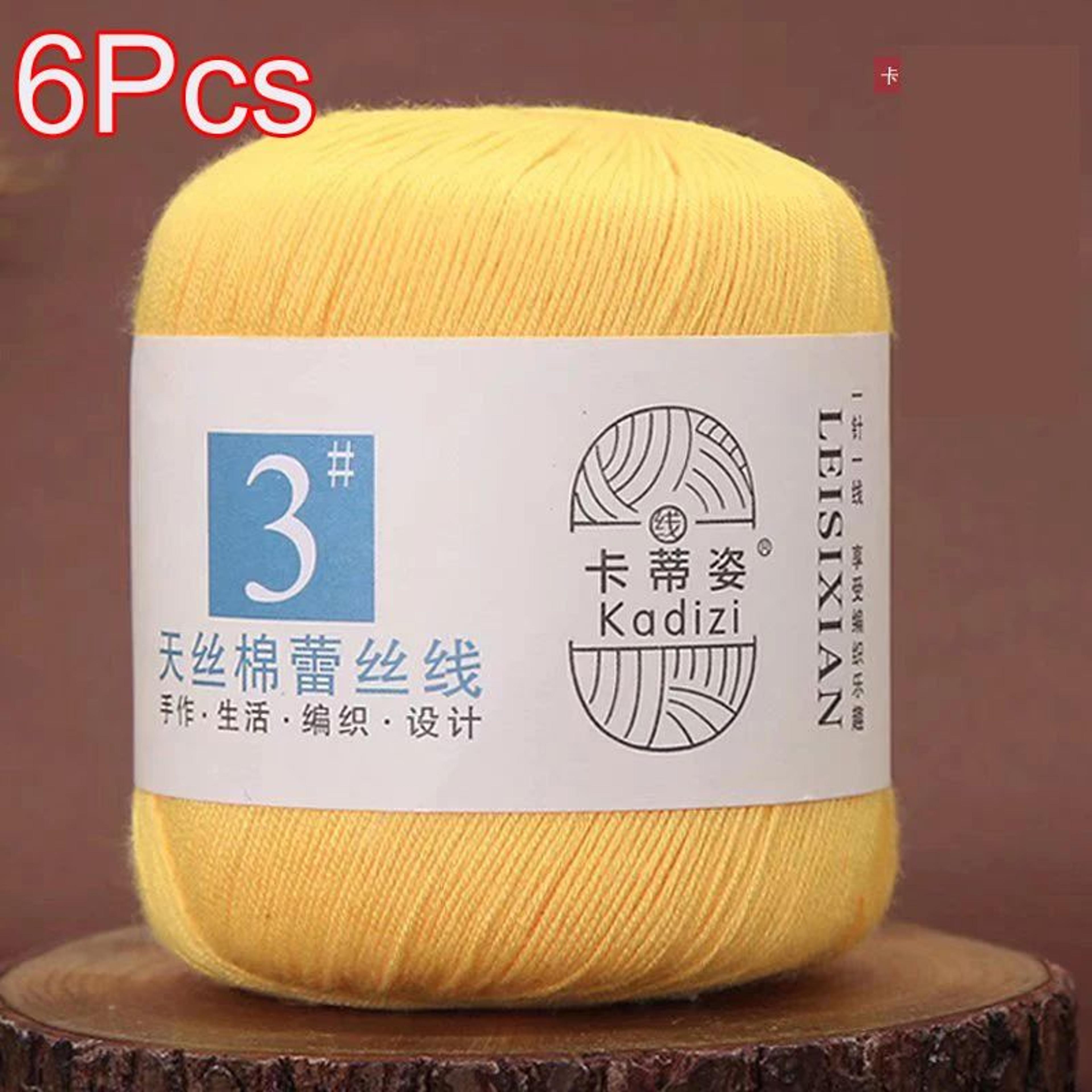 6 Piece Mercerized Cotton Lace Yarn Set For Knitting And Crochet 22