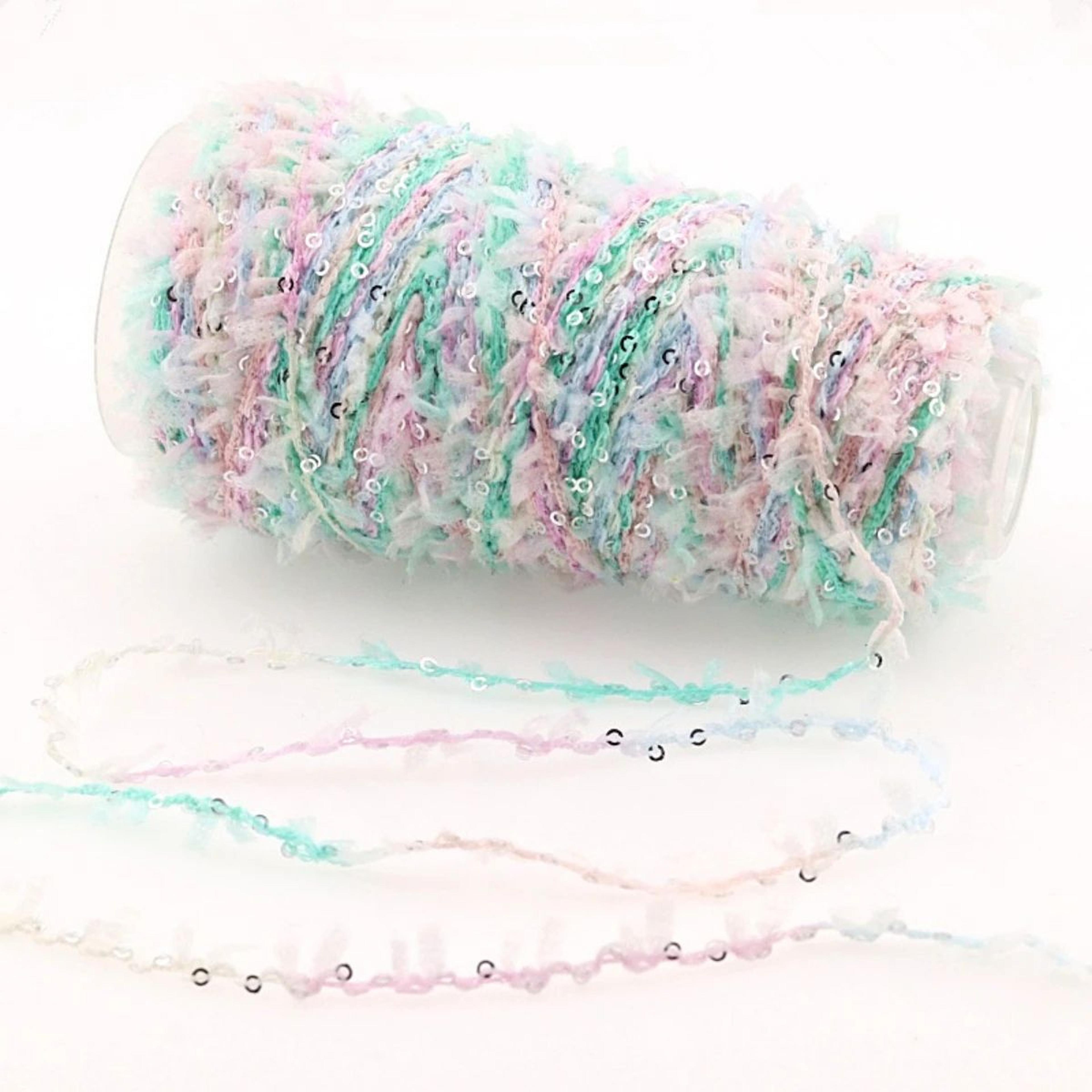 Silk Sequin Fancy Yarn 18 Oz For Knitting And Crochet 2