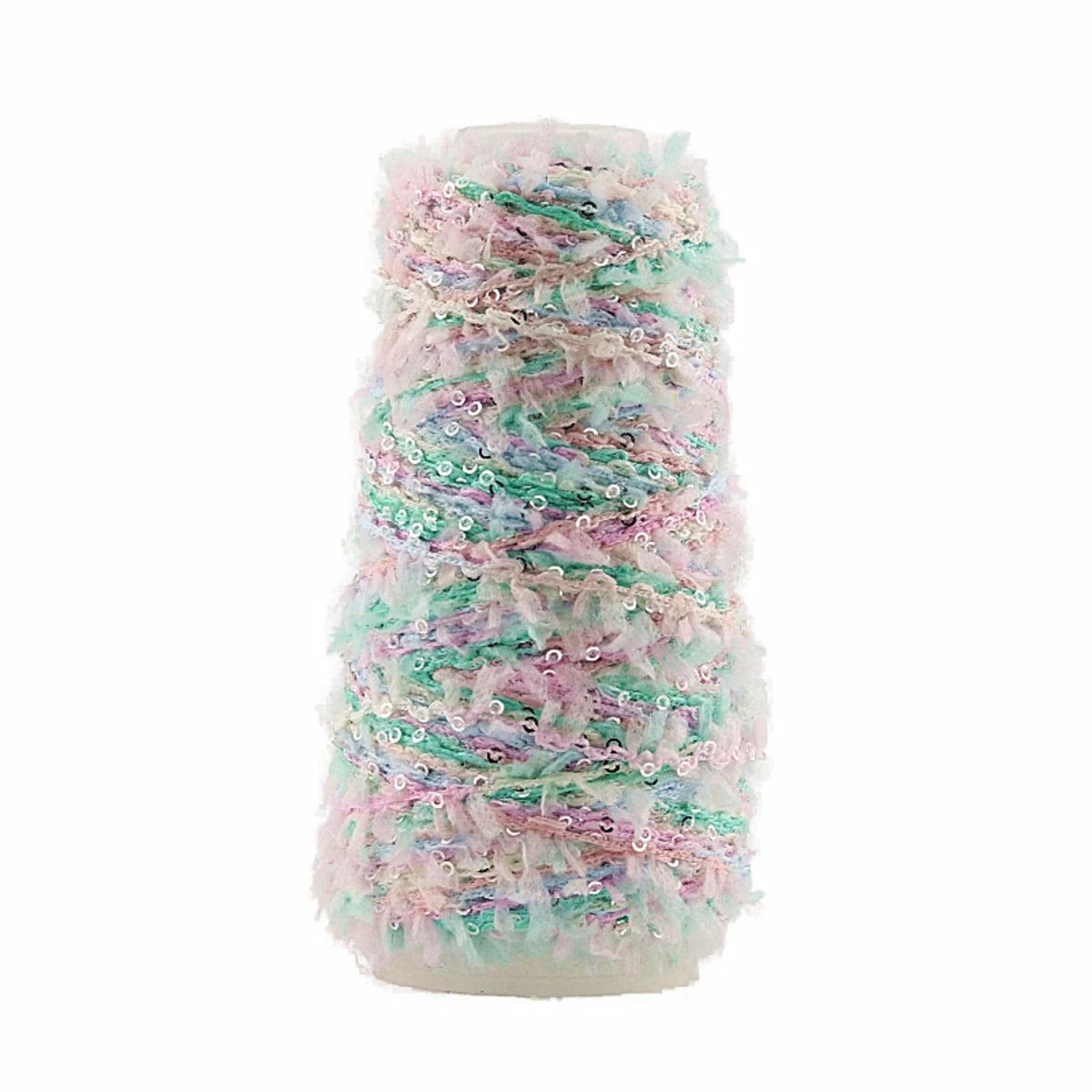 Silk Sequin Fancy Yarn 18 Oz For Knitting And Crochet 12