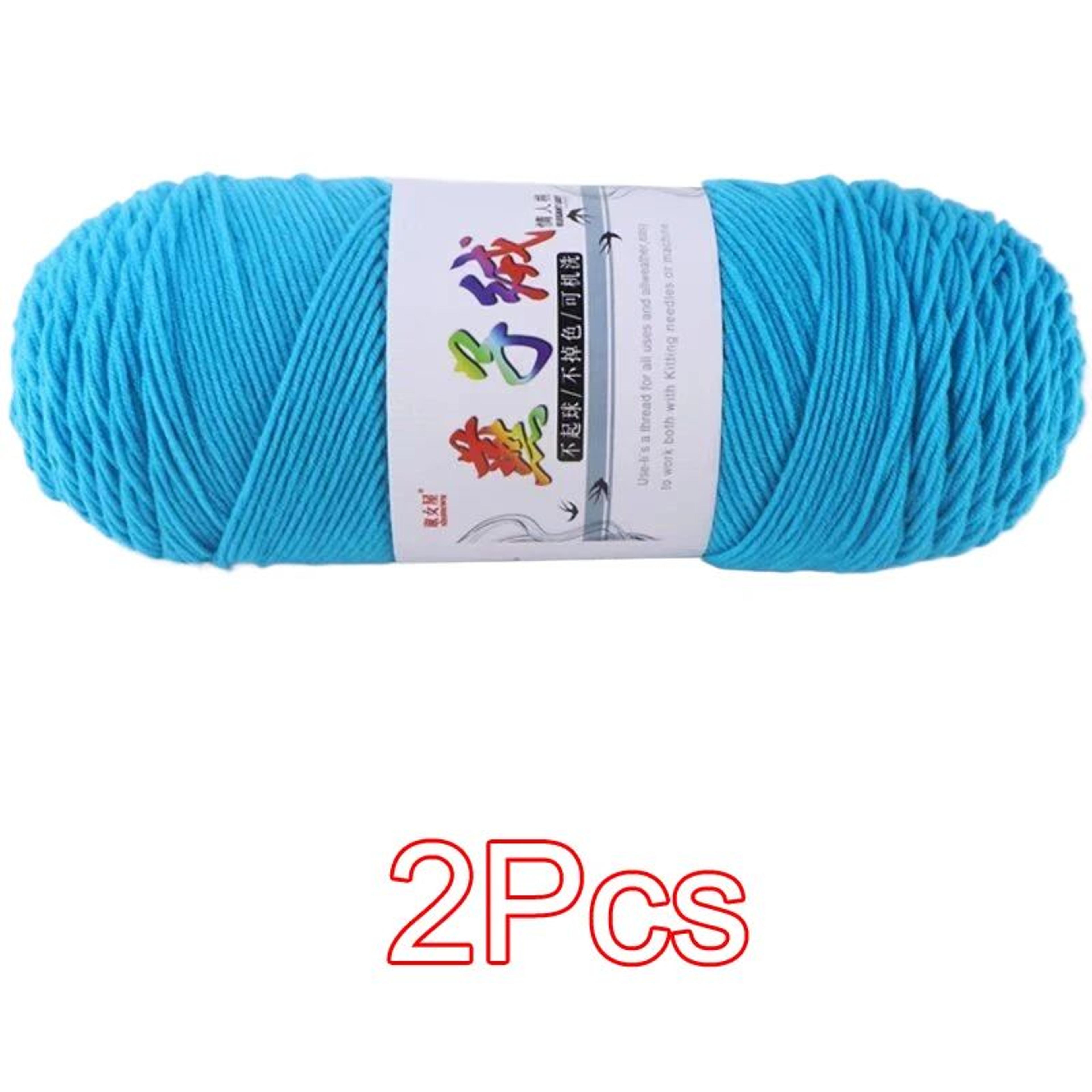 2 Piece Super Soft Milk Cotton Yarn Set For Knitting And Crochet 14