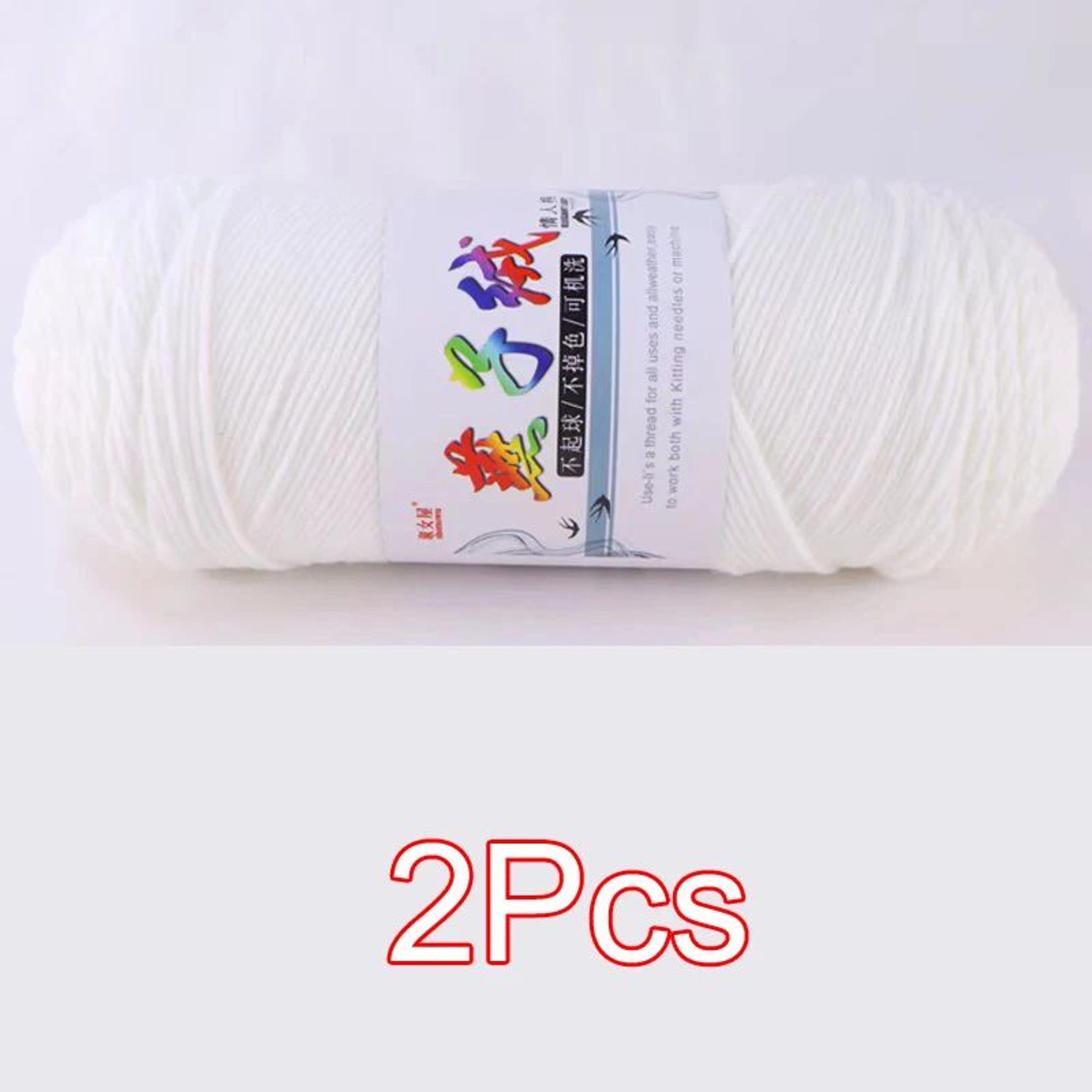 2 Piece Super Soft Milk Cotton Yarn Set For Knitting And Crochet 17