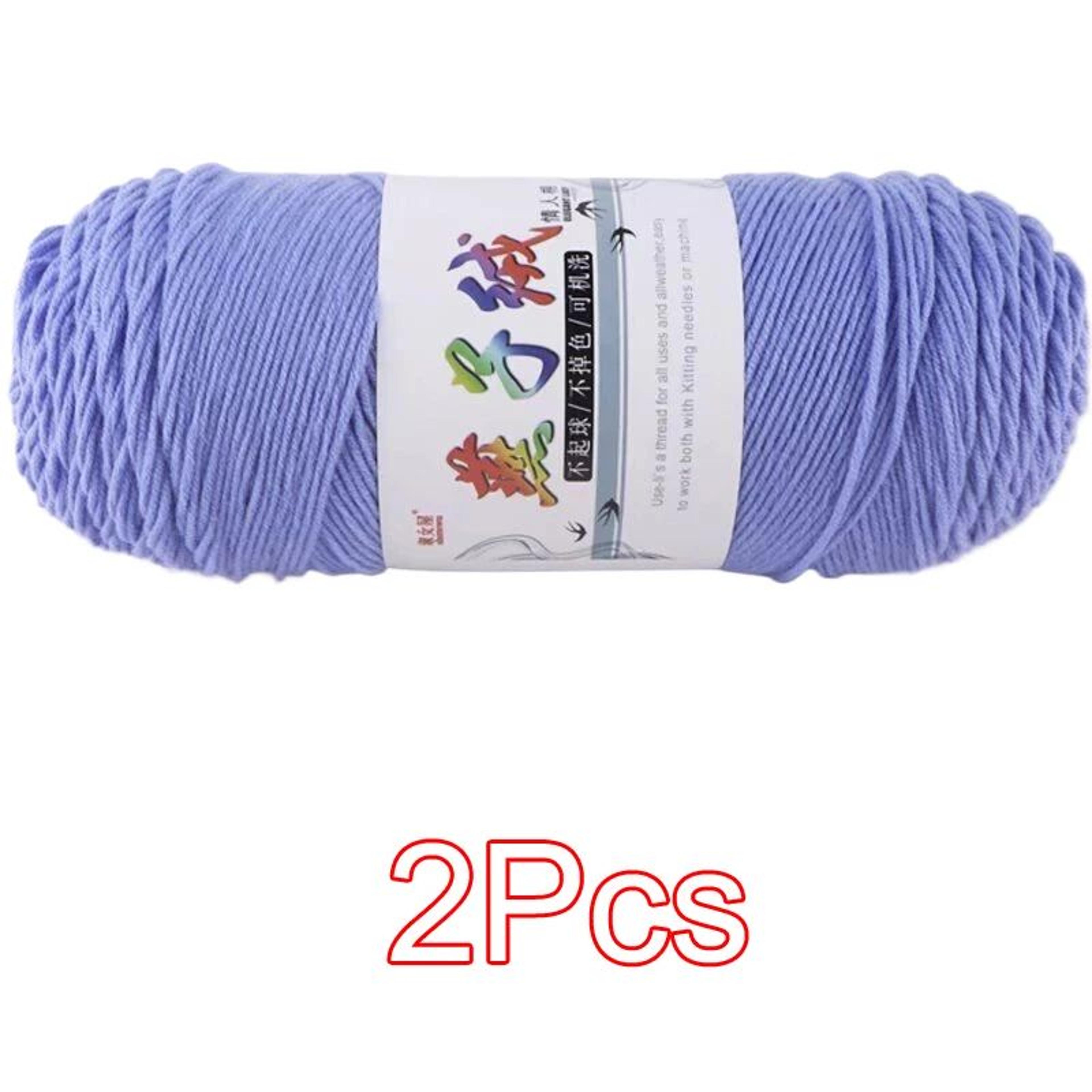 2 Piece Super Soft Milk Cotton Yarn Set For Knitting And Crochet 18