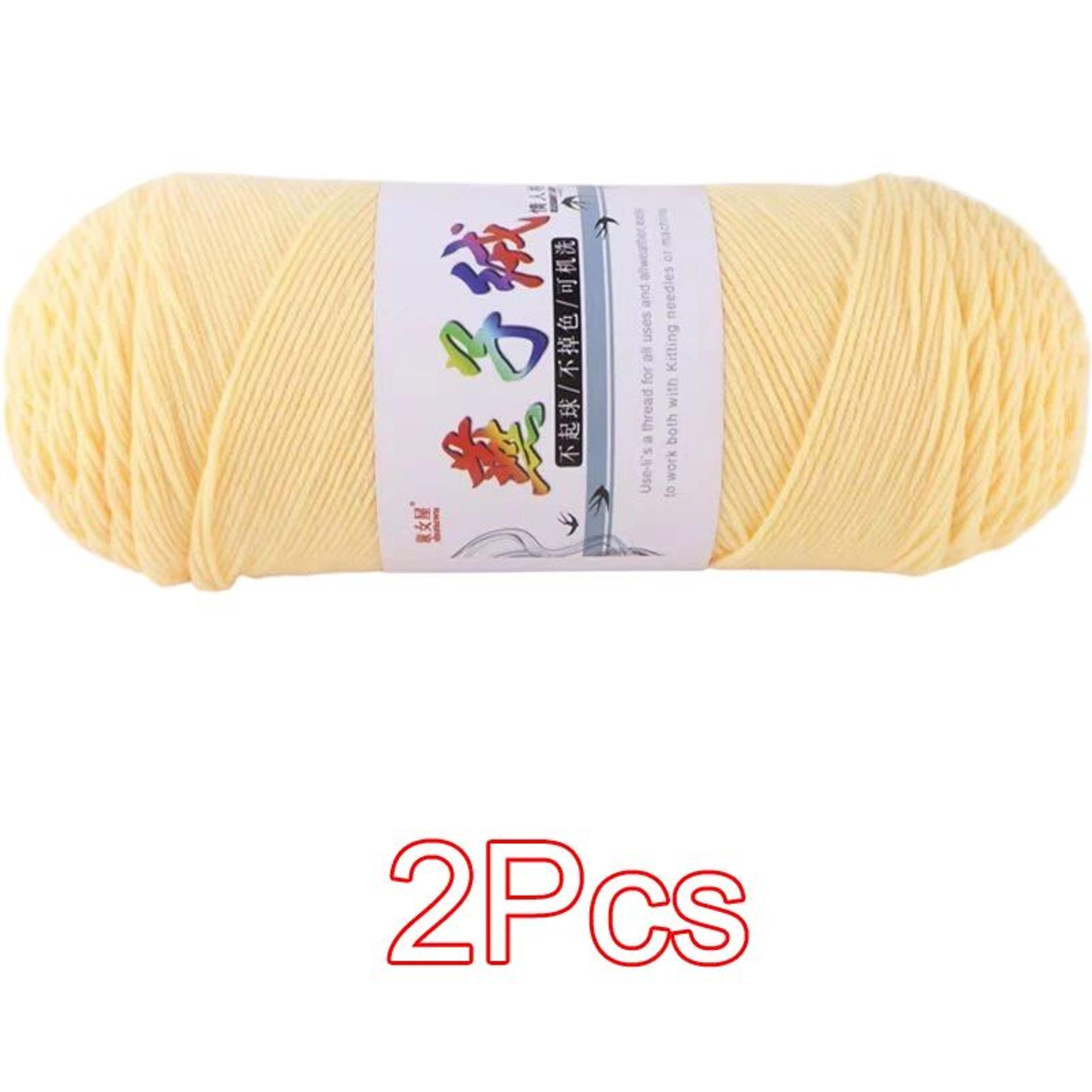 2 Piece Super Soft Milk Cotton Yarn Set For Knitting And Crochet 21