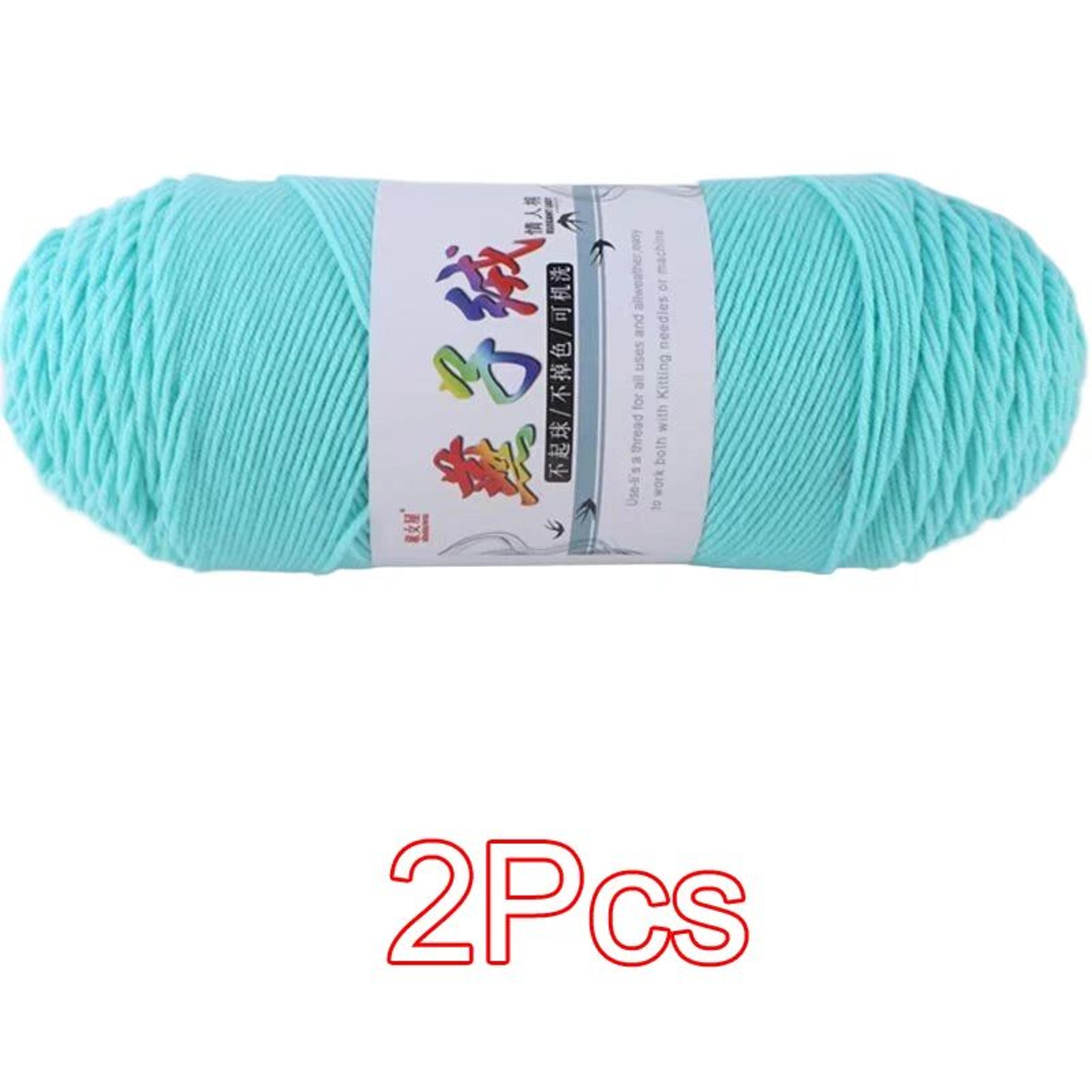 2 Piece Super Soft Milk Cotton Yarn Set For Knitting And Crochet 22