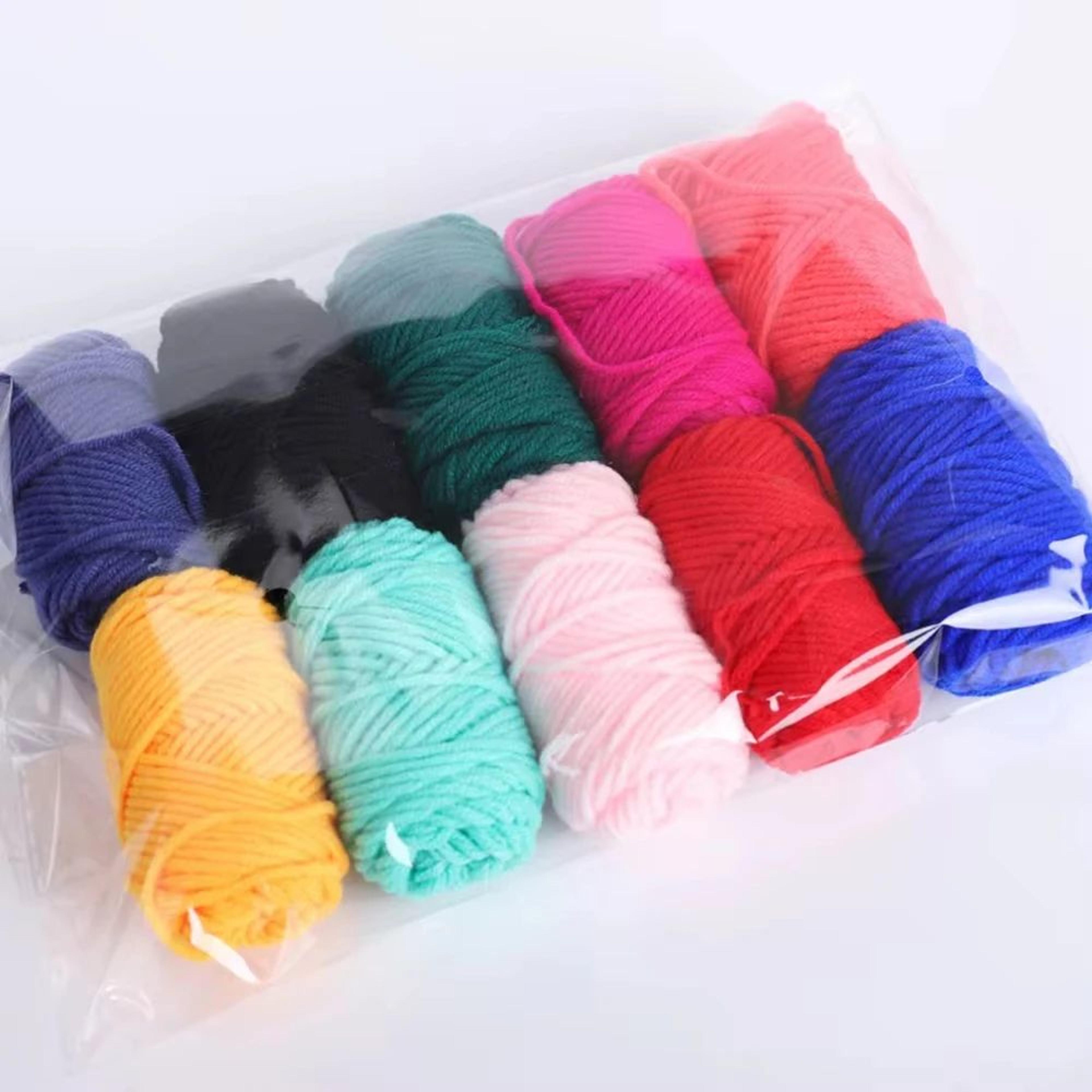 10 Color Wool Yarn Set For Punch Needle And DIY Crafts 7