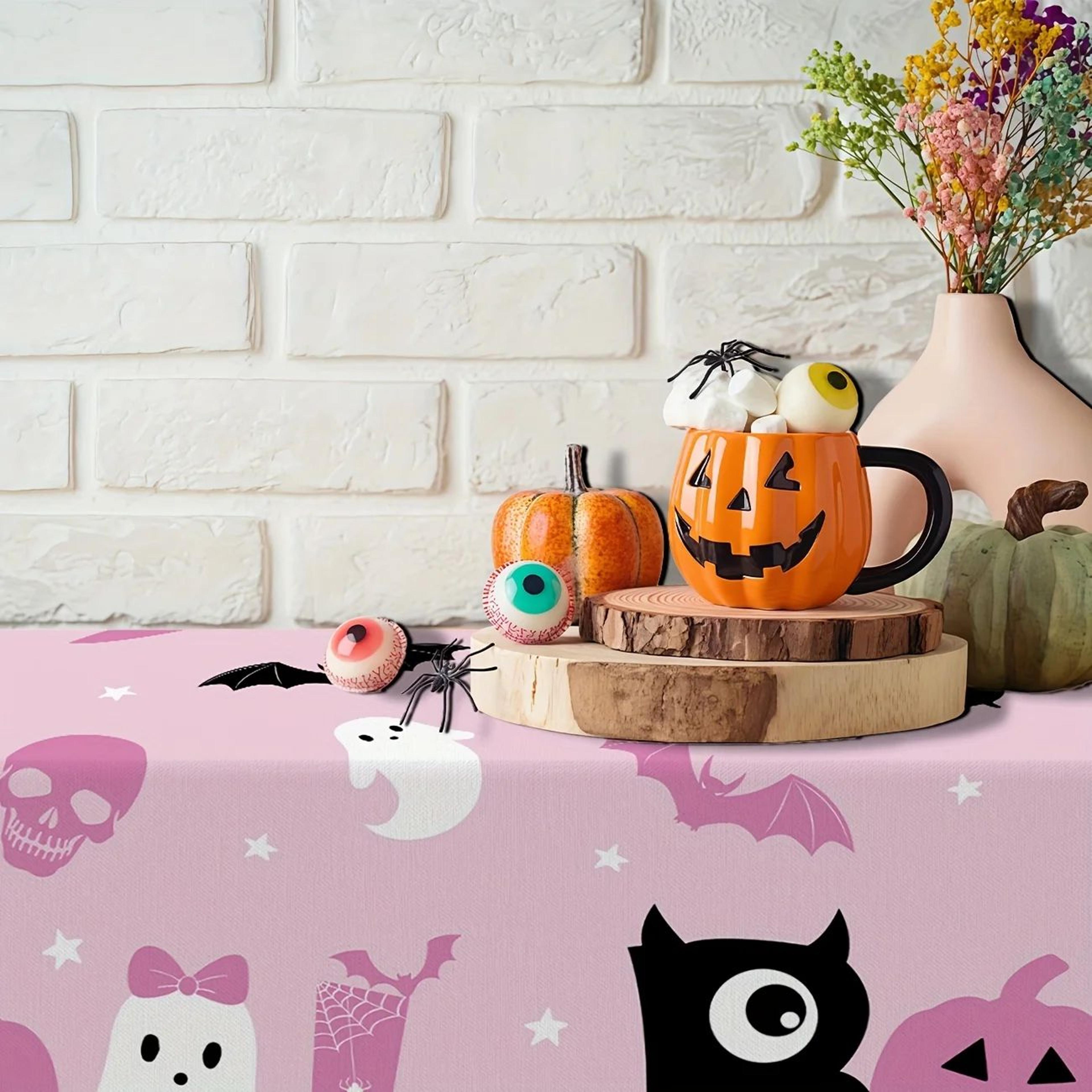 3 Pack Pink Halloween Tablecloth Set 5