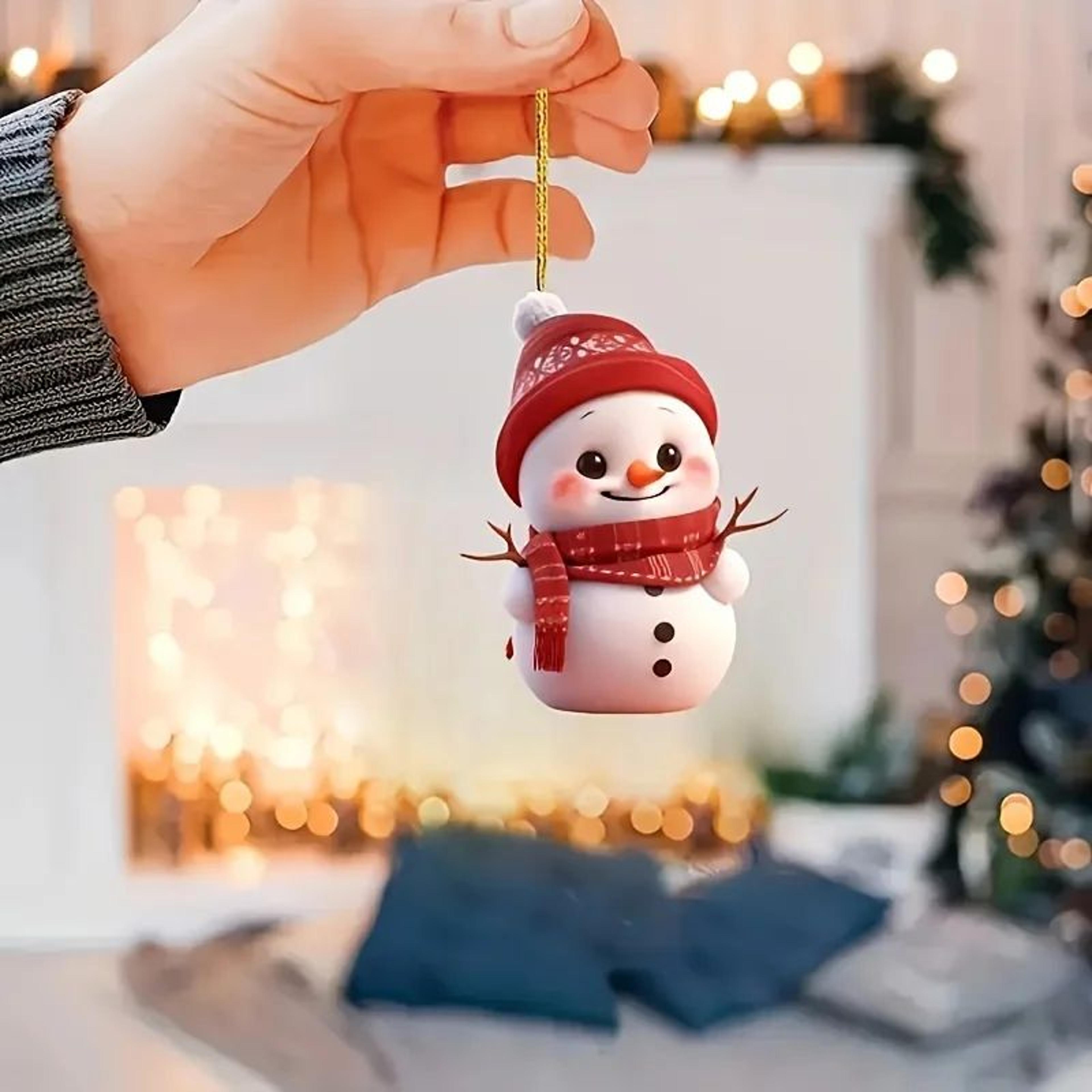 Acrylic Snowman Christmas Tree Ornaments 1