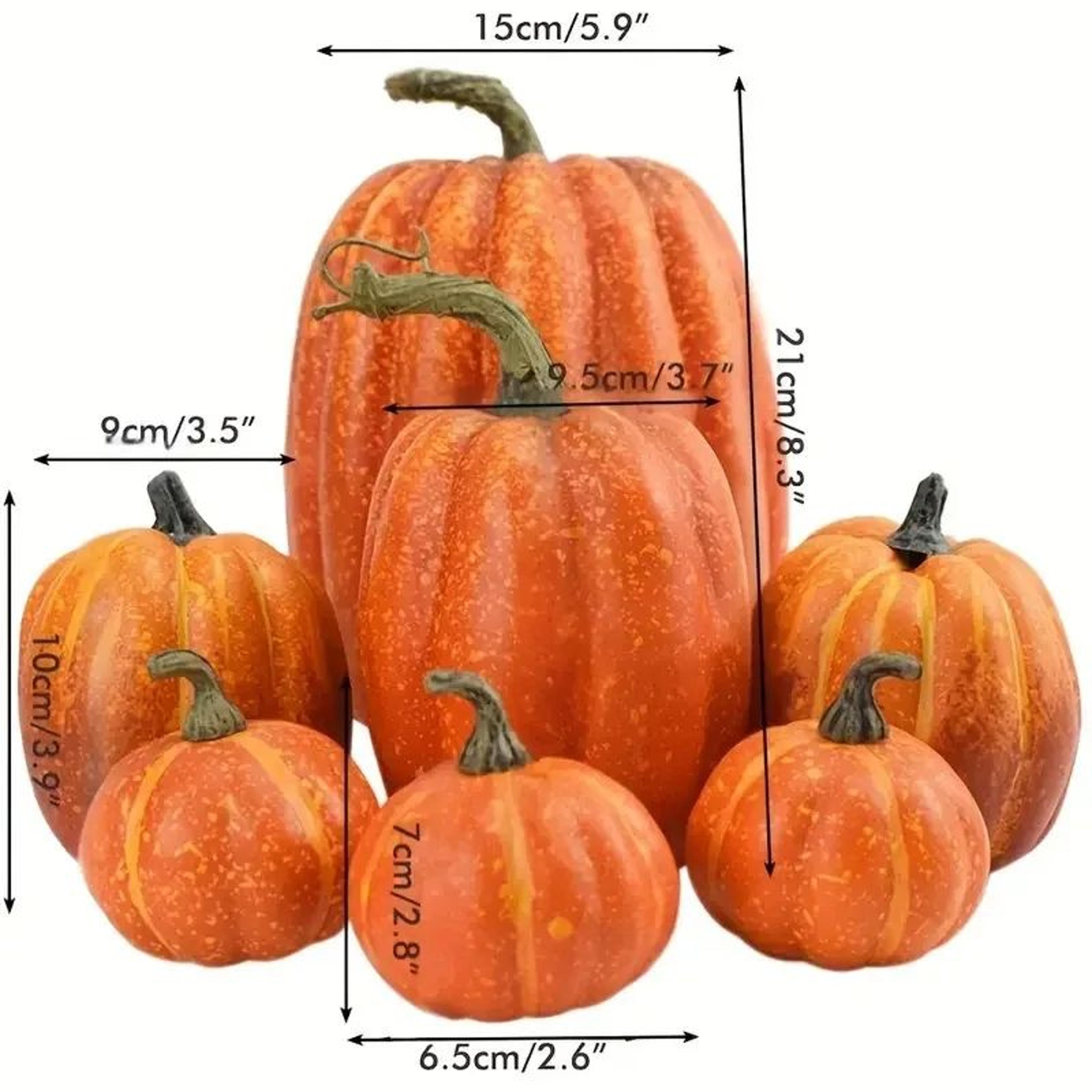 Artificial Pumpkins Fall Harvest Decor Set 2