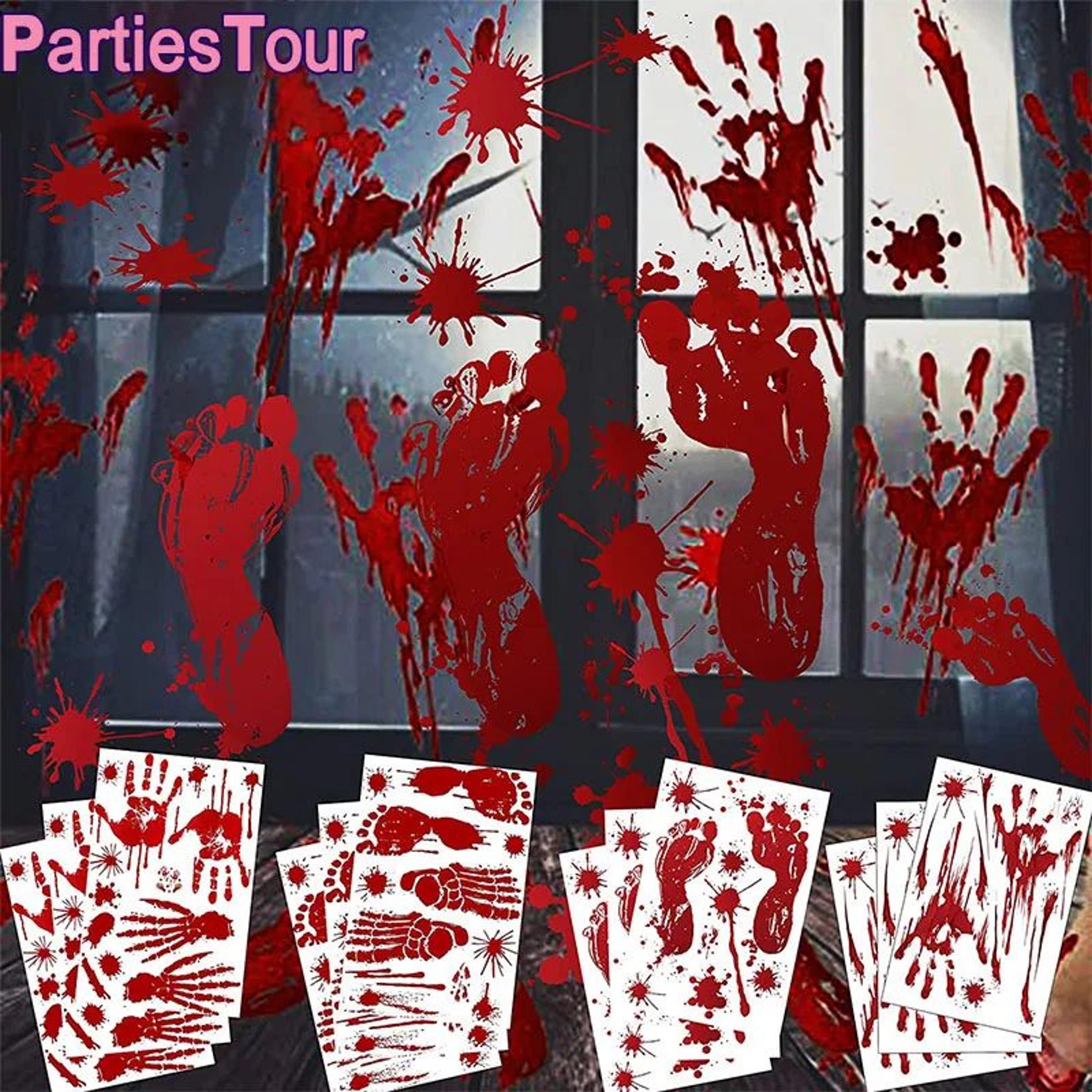 Bloody Handprint Halloween Window Stickers 0