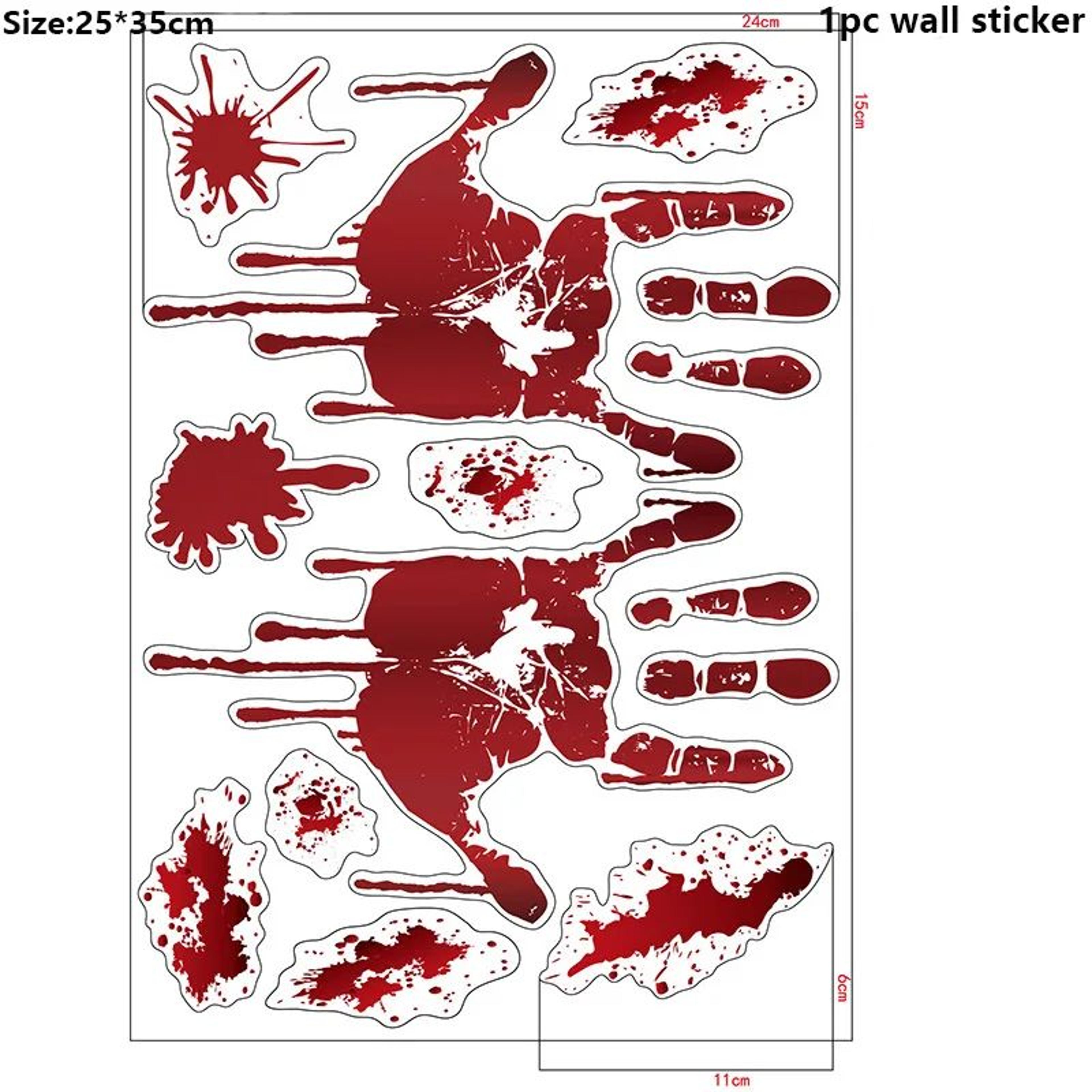 Bloody Handprint Halloween Window Stickers 11