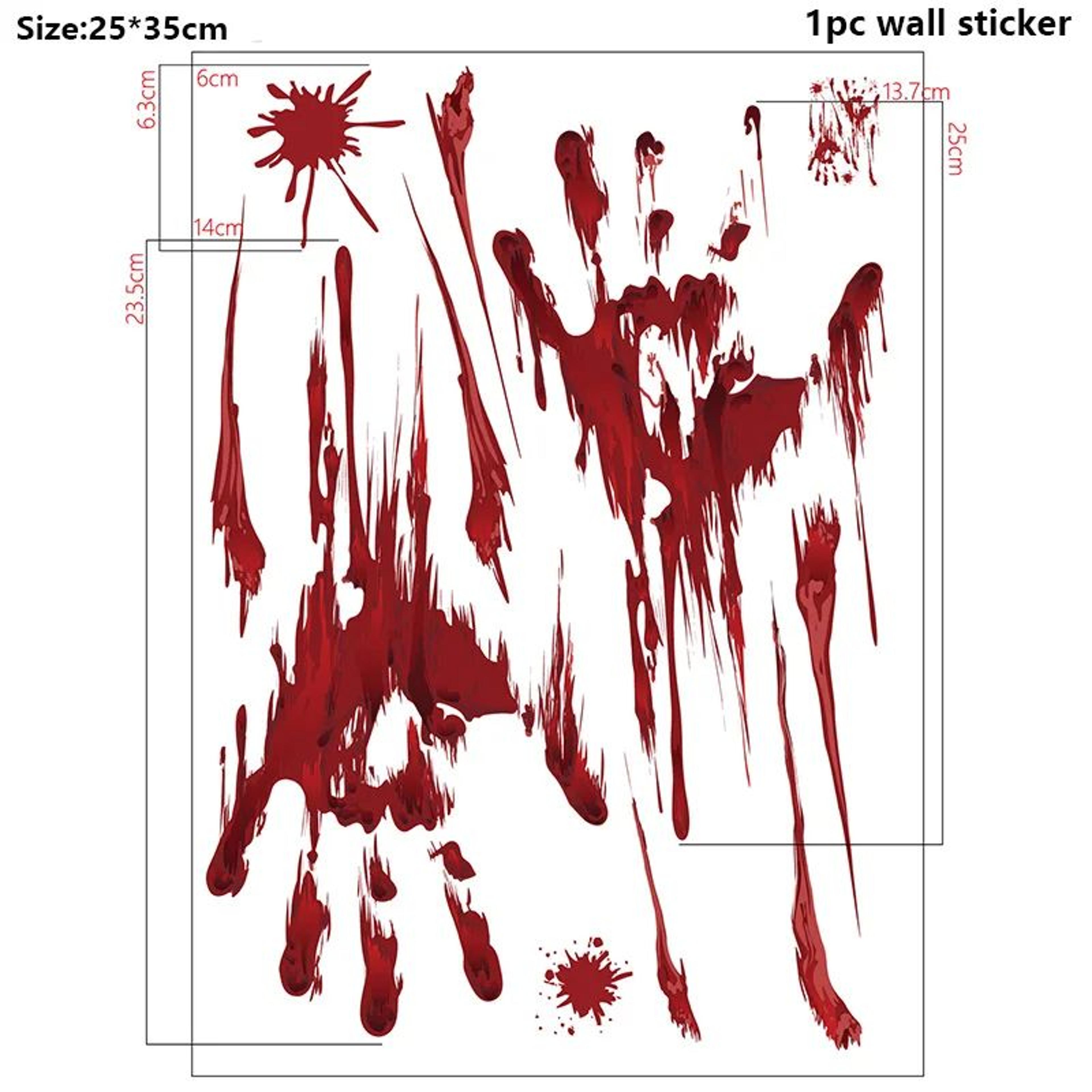 Bloody Handprint Halloween Window Stickers 15