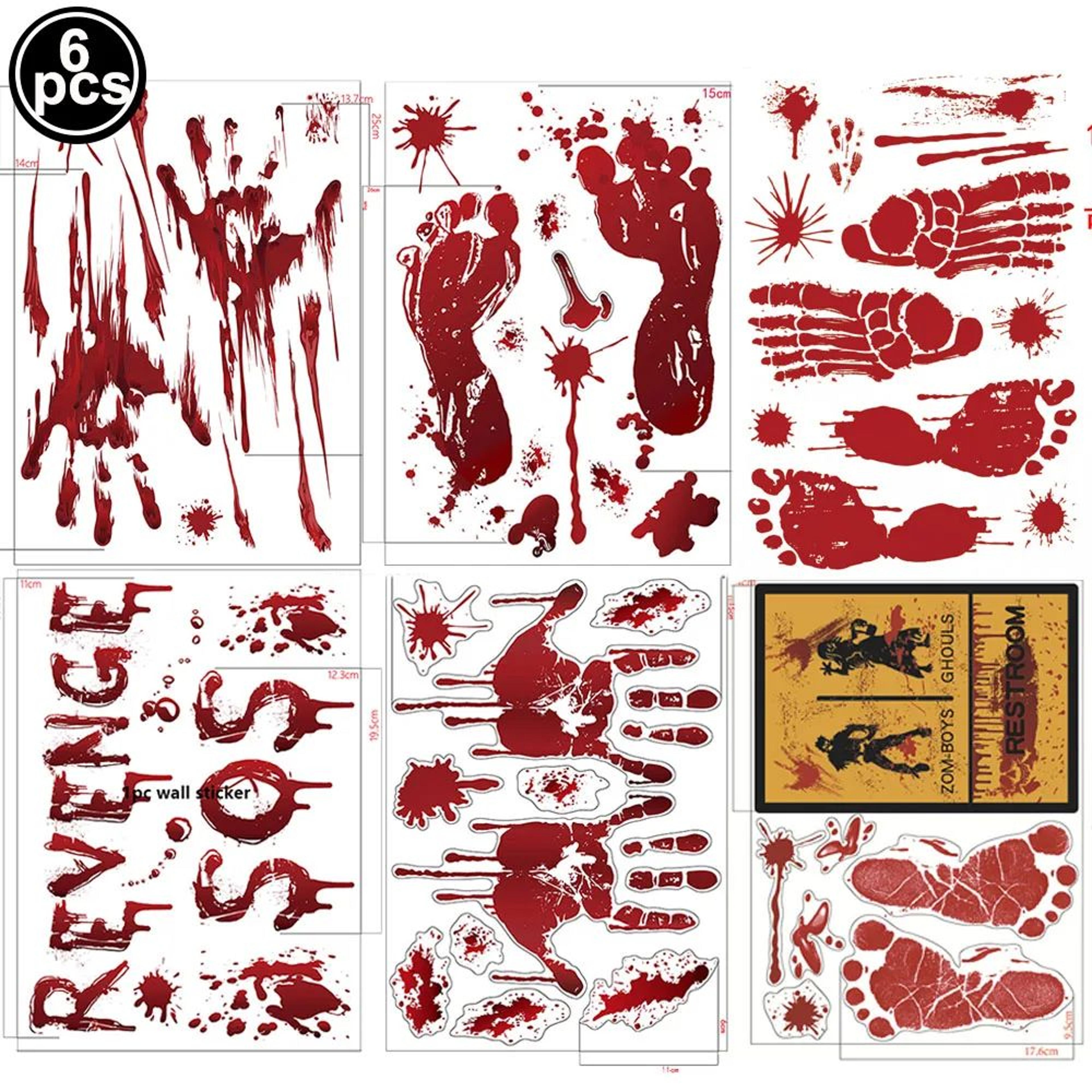 Bloody Handprint Halloween Window Stickers 5