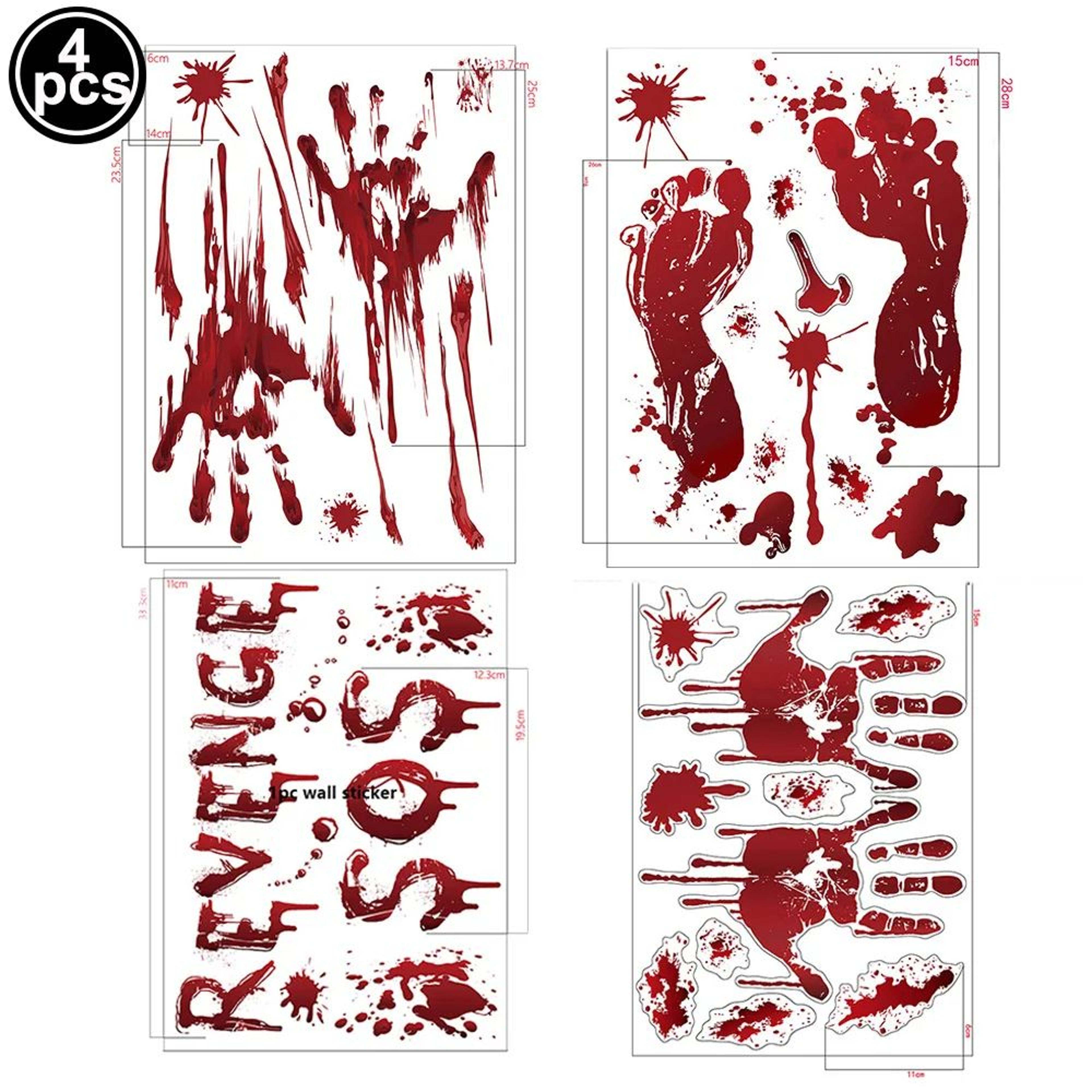 Bloody Handprint Halloween Window Stickers 6