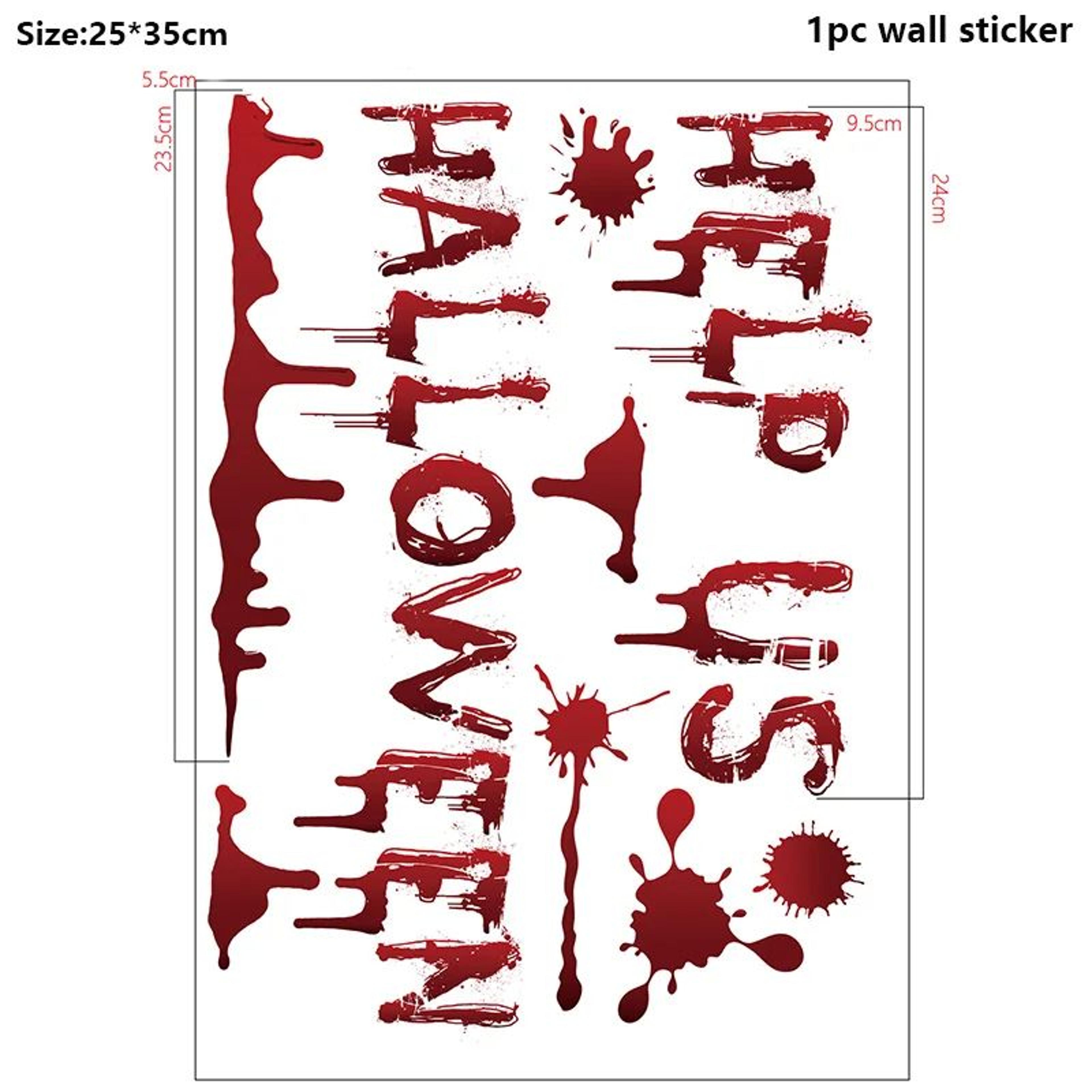 Bloody Handprint Halloween Window Stickers 18