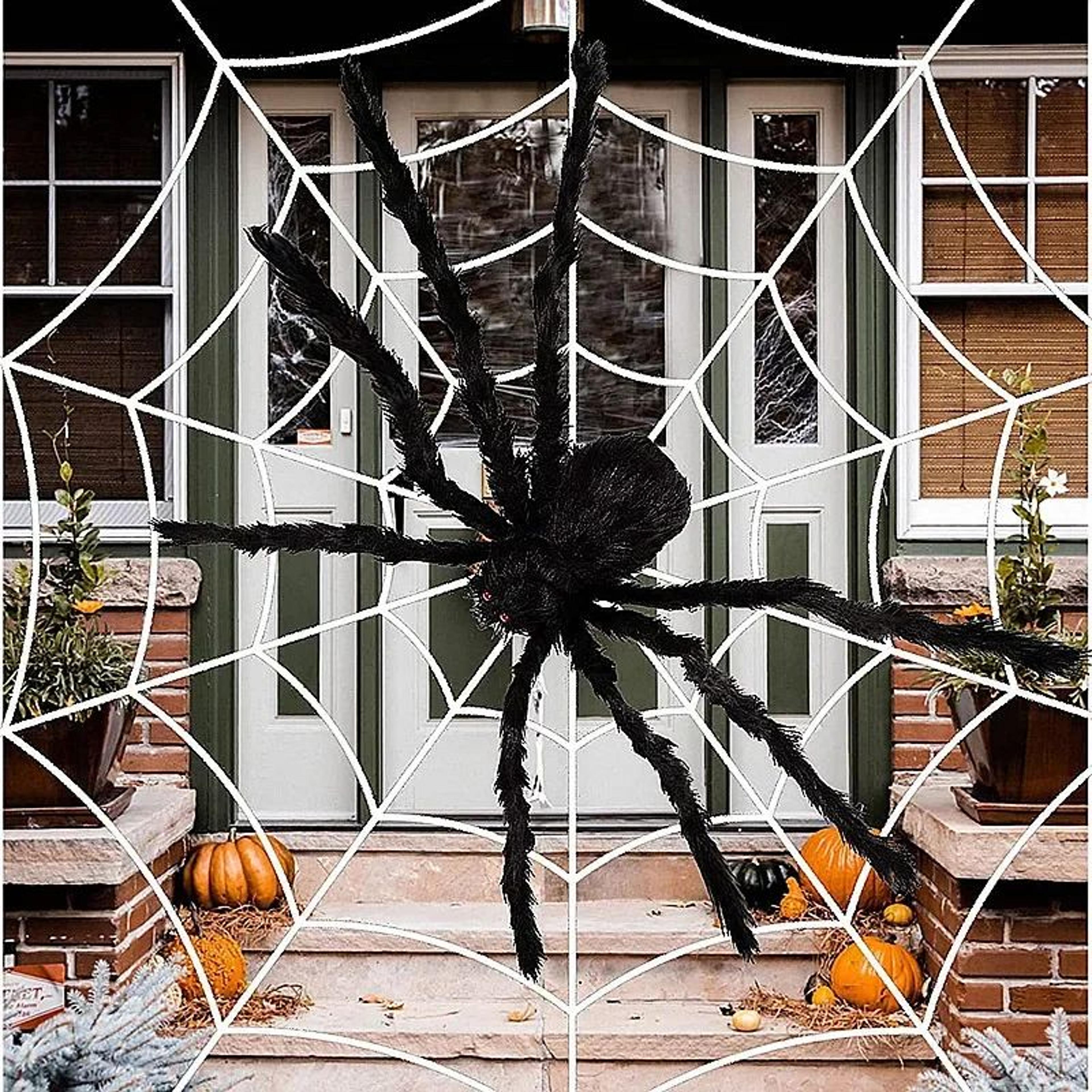 Oversized Black Spider Haunted House Decor 1